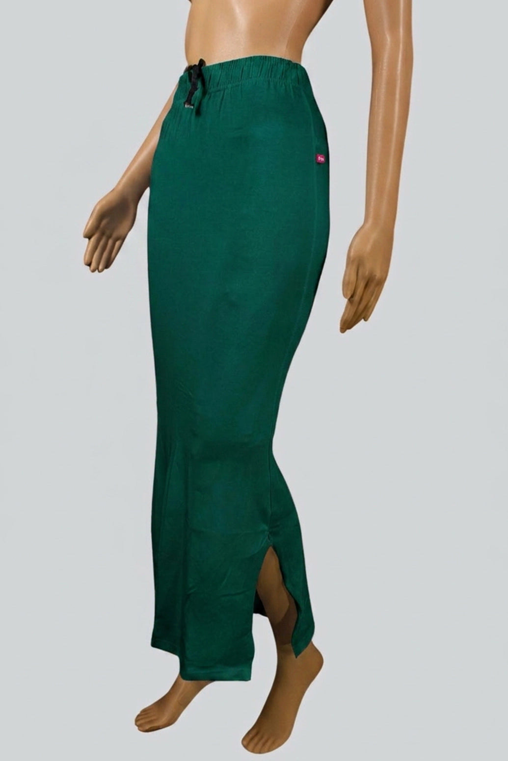 Bottle Green 4-Way Lycra Shapewear Inskirt for Women, Comfort Fit, Midi Length