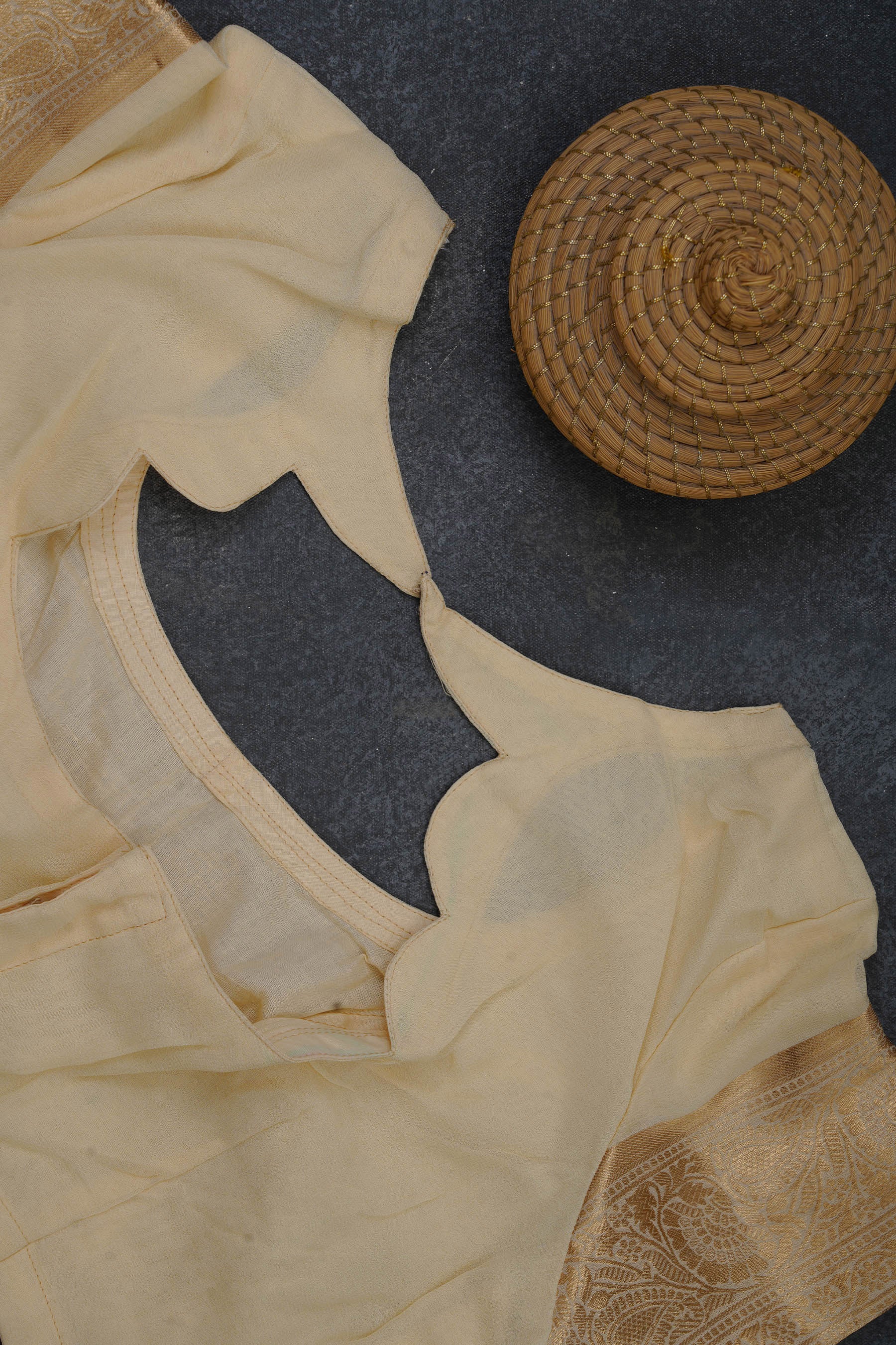 Opulent Chickenkari Georgette Saree with Stunning Zari Border Saree JCS Fashions