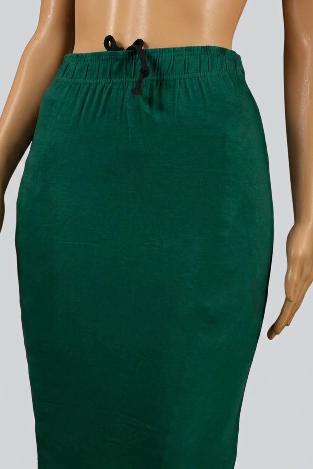 Bottle Green 4-Way Lycra Shapewear Inskirt for Women, Comfort Fit, Midi Length