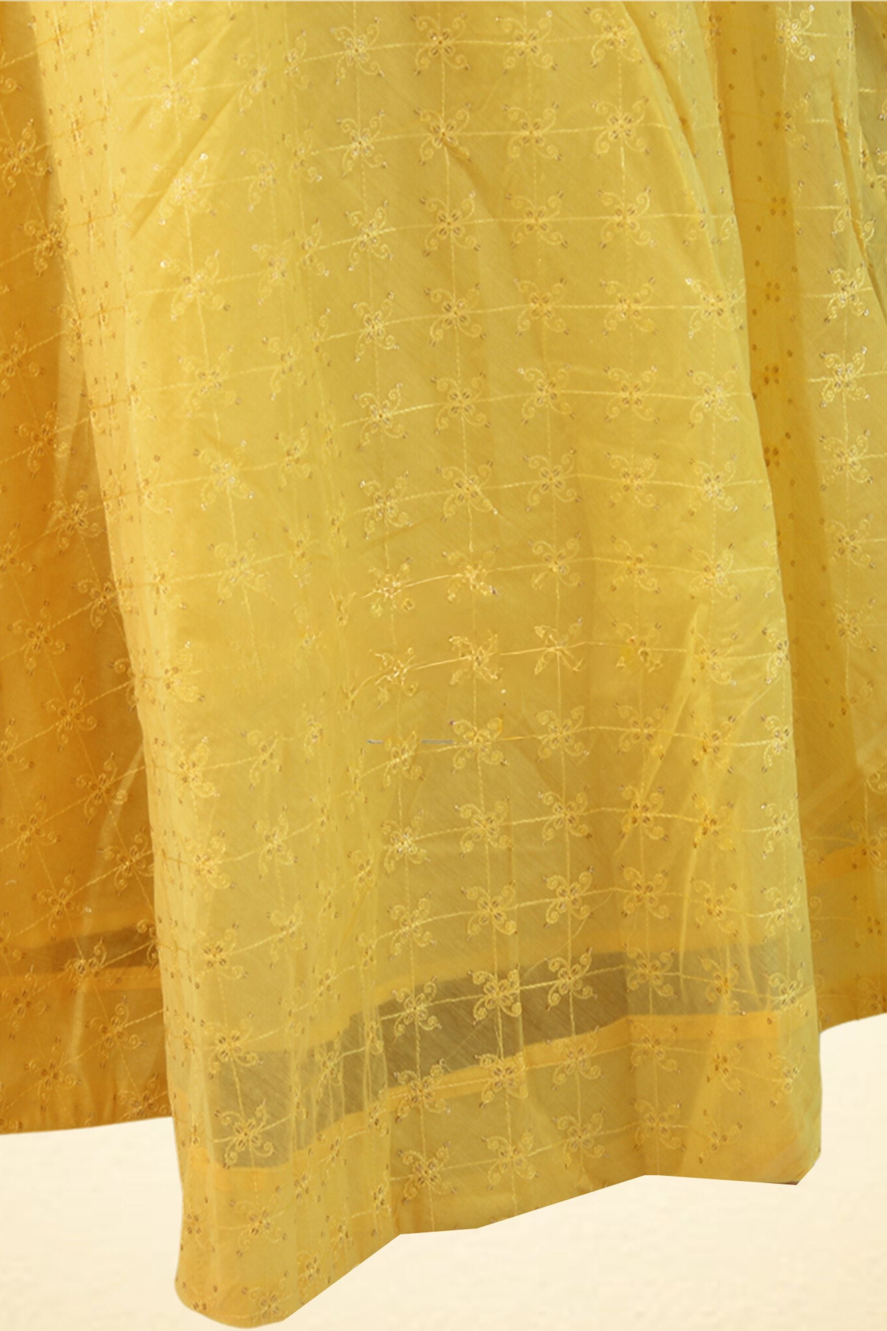 Chanderi Elegance: Silk Gown with Sequins , Embroidery and Net Dupatta KURTI JCS Fashions