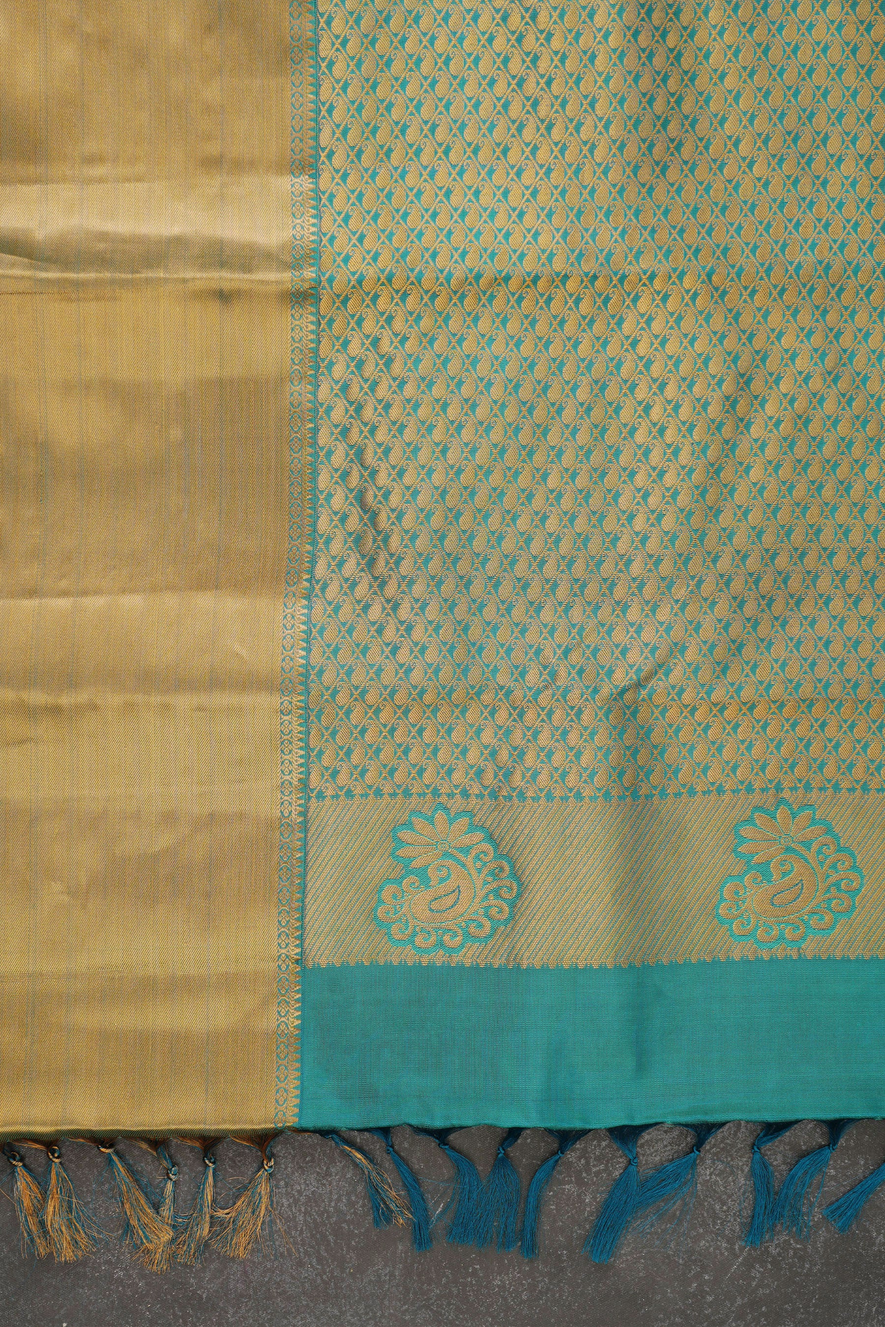 Red Handloom Silk Saree with Grand Pallu & Stitched - View 7 - JCS Fashions