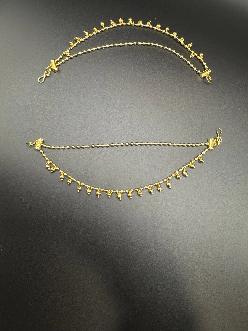 Gold-Tone Traditional Bead Maatal Ear Chain for Women - 5.5 inch Jewelry JCS Fashions