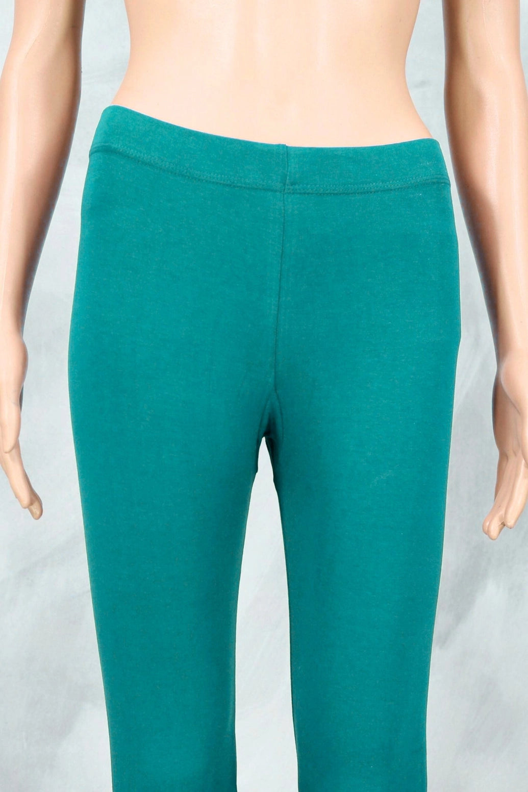 Reliance Green Ankle Length 4-Way Lycra Leggings for Women, Silicon Wash Smooth Finish
