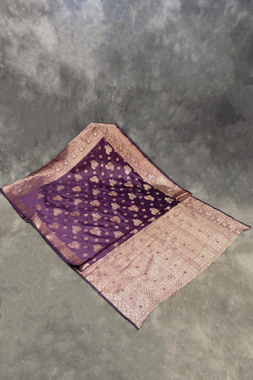 Purple Marathi Tadka Soft Silk Saree with Rich Pallu and Pure Zari Floral Weave