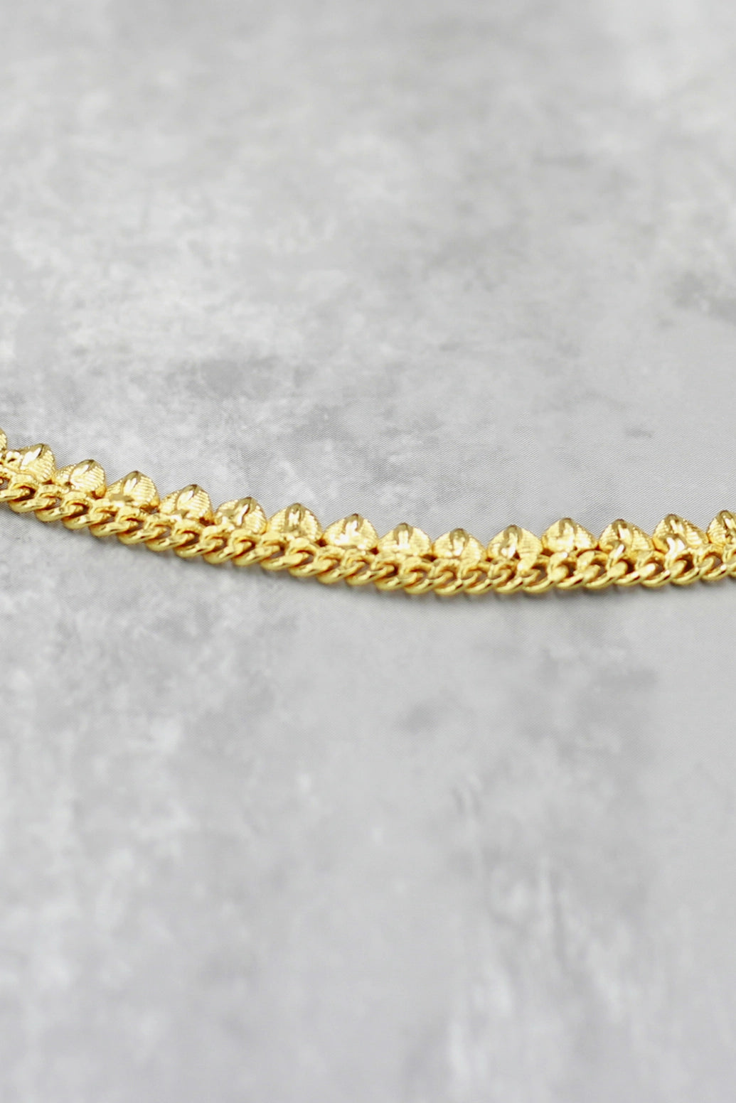 Gold-Plated South Indian Traditional Mango Design Anklet for Women
