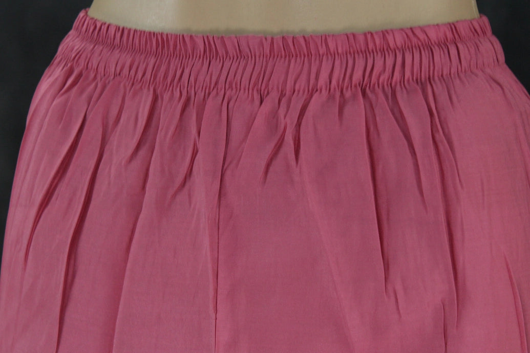 Soft Pink Roman Silk 3-Piece Salwar Kameez Set with Aari & Pearl Neck Embroidery and Organza Digital Dupatta Kurti JCS Fashions