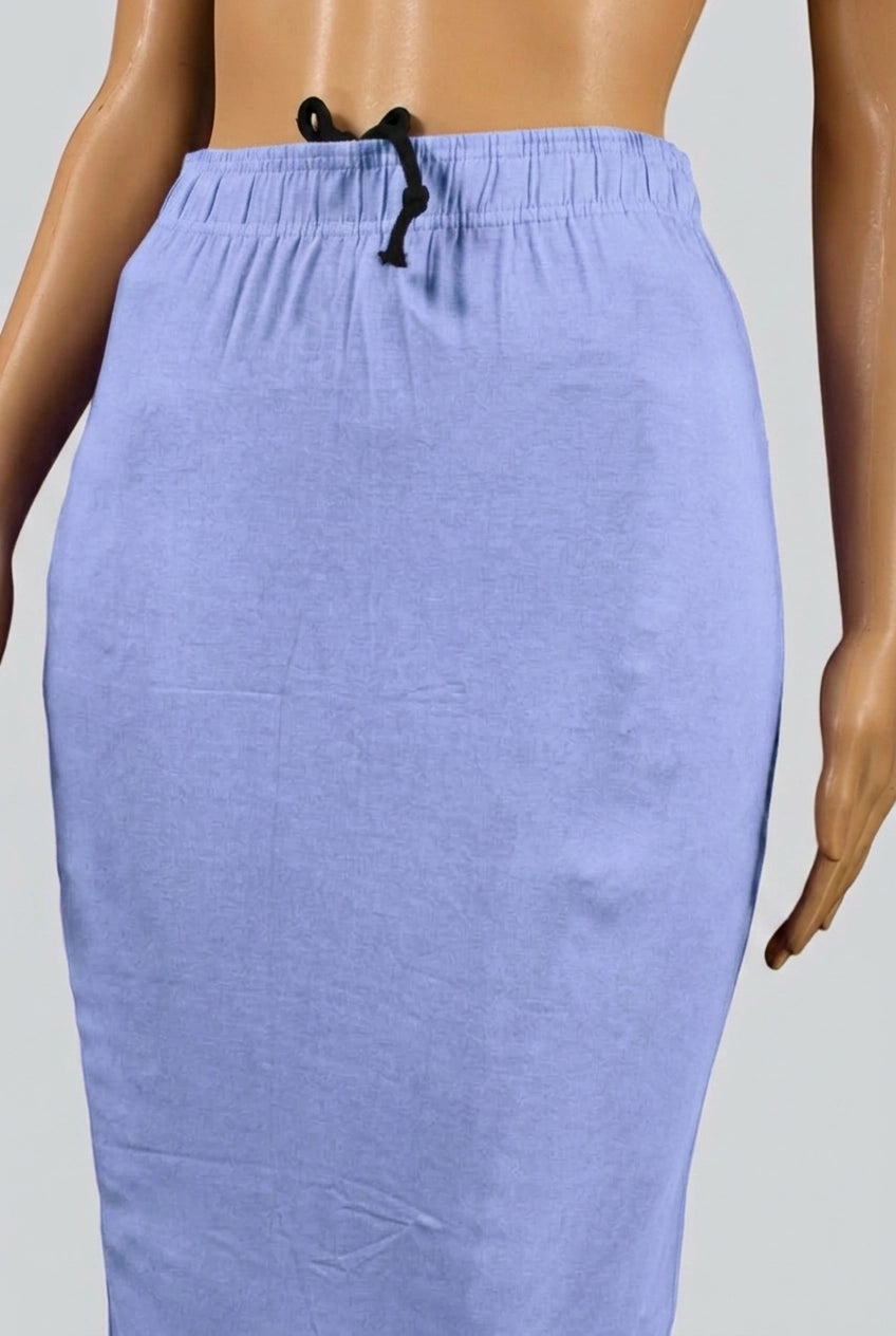 Lavender Lycra Shapewear Petticoat with Side Cut | Stretchy Waist & Hip Support Skirt