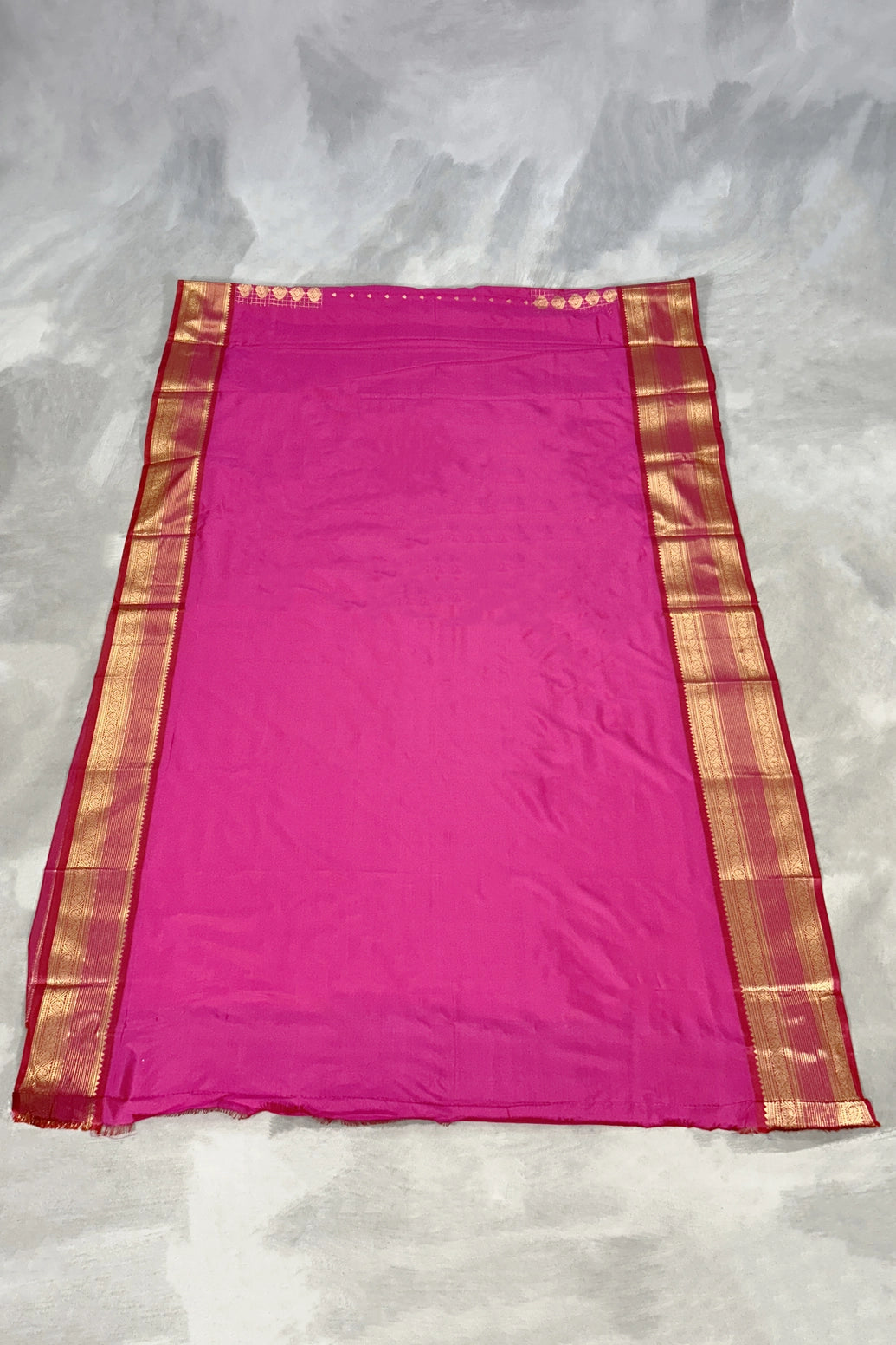 Pink Pure Silk Saree with Heavy Pallu Border and Blouse Piece | Traditional Ethnic Wear for Women