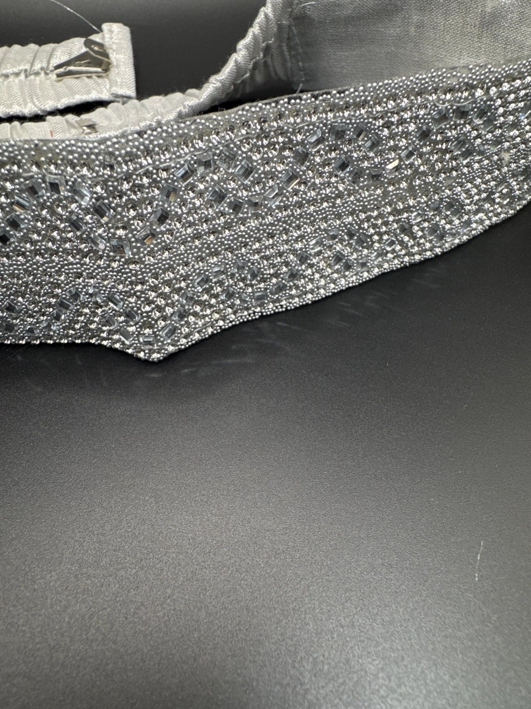 Silver Crystal Embellished Hip Belt – Adjustable Elastic Waistband for Ethnic & Bridal Wear Jewelry JCS Fashions