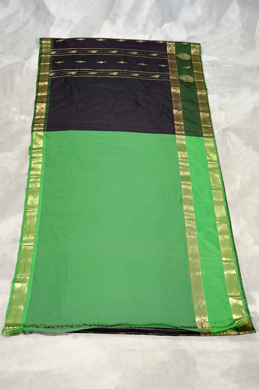 Brown Pure Silk Saree with Heavy Pallu and Border and Blouse Piece | Traditional Party Wear with Silk Look