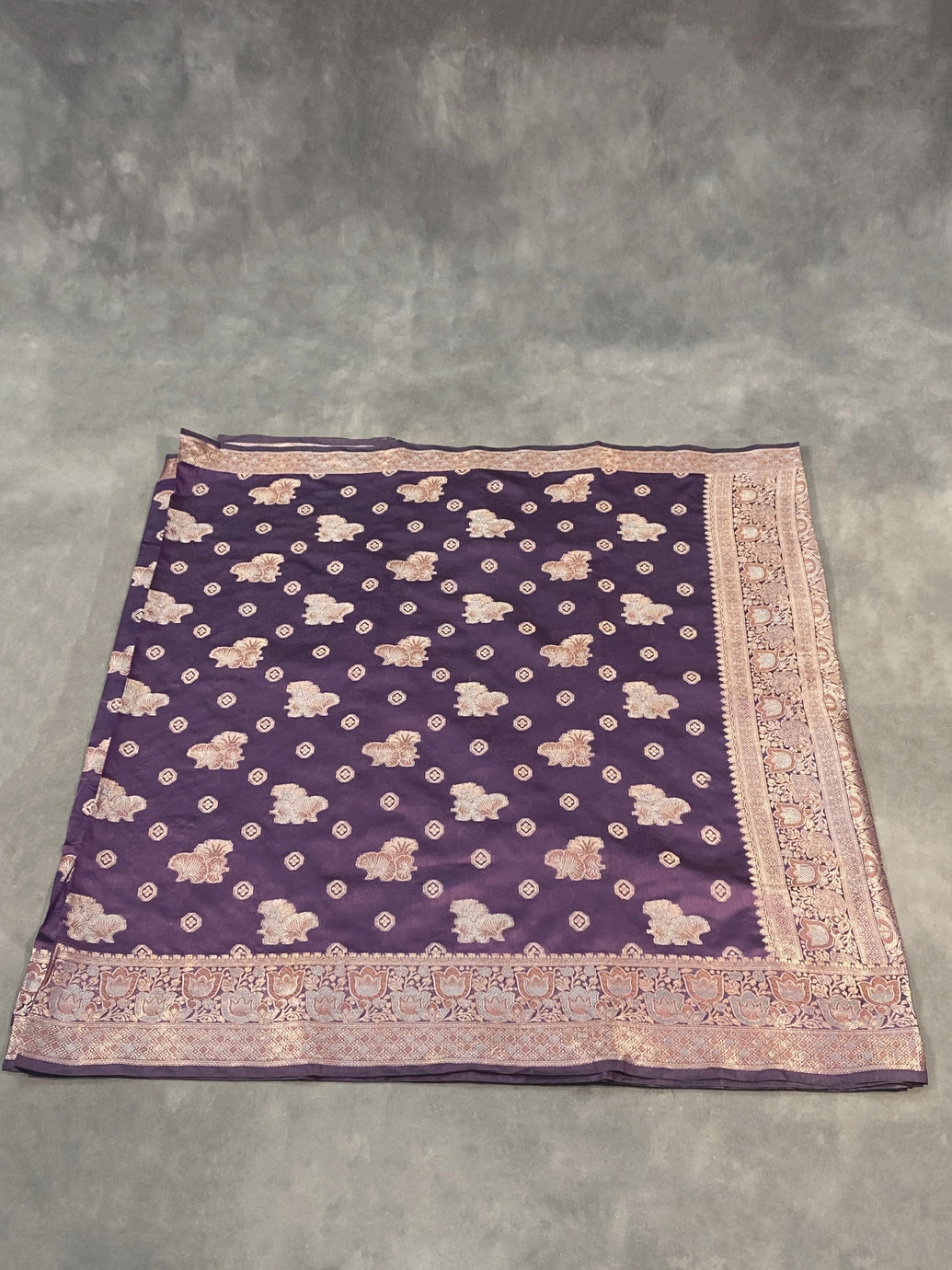 Purple Marathi Tadka Soft Silk Saree with Rich Pallu and Pure Zari Floral Weave