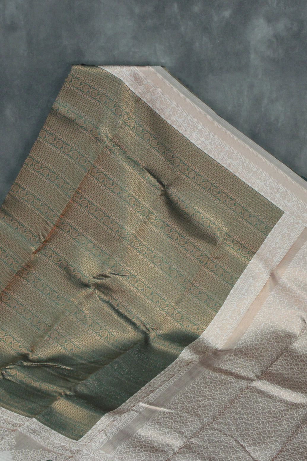 Dark Green Kubera Silk Saree with Peacock Border and Blouse, Semi Silk Traditional Wear