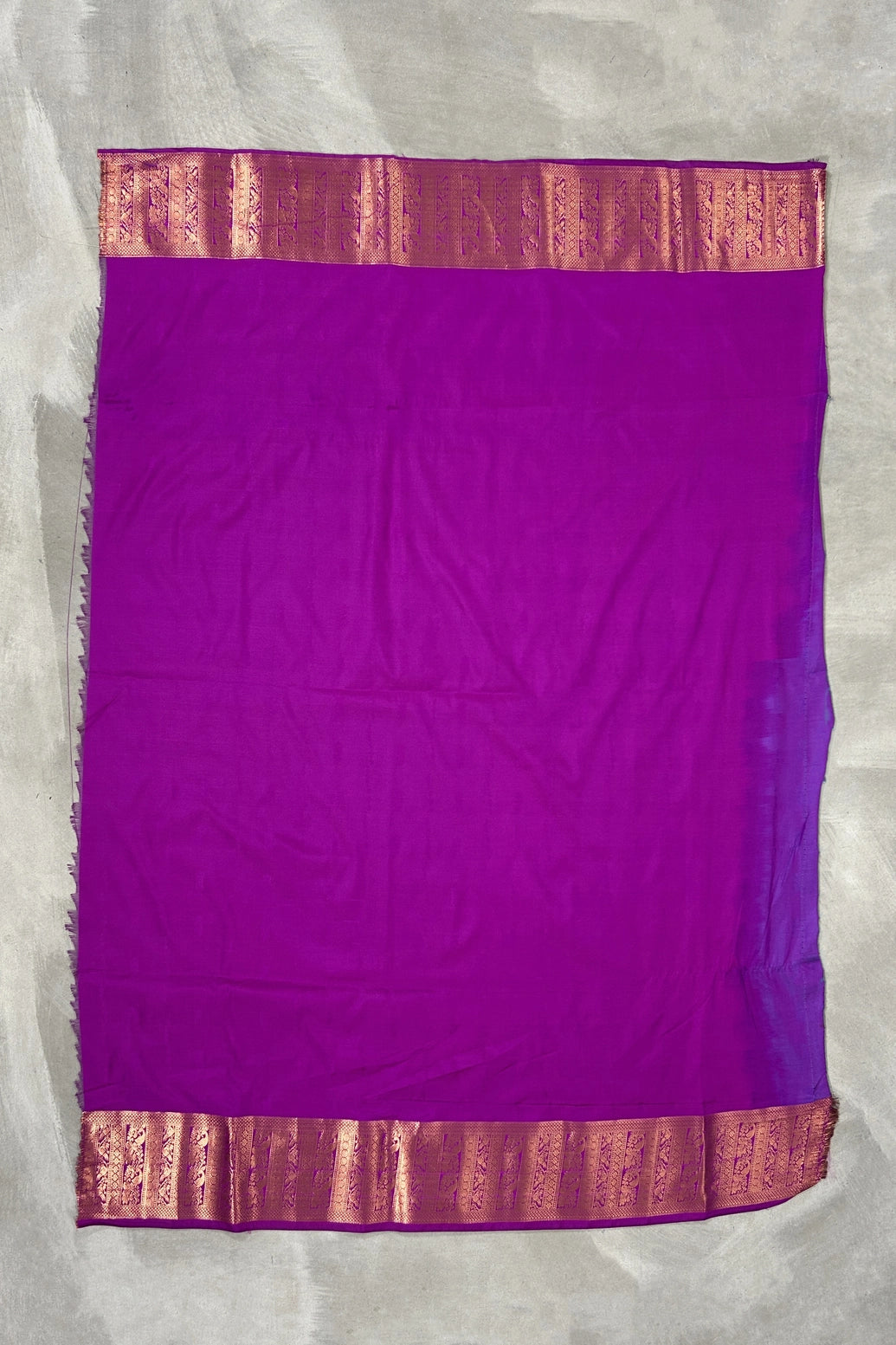 Royal Blue Korvai Soft Silk Border Saree with Gold Zari Buttas and Traditional Floral Border