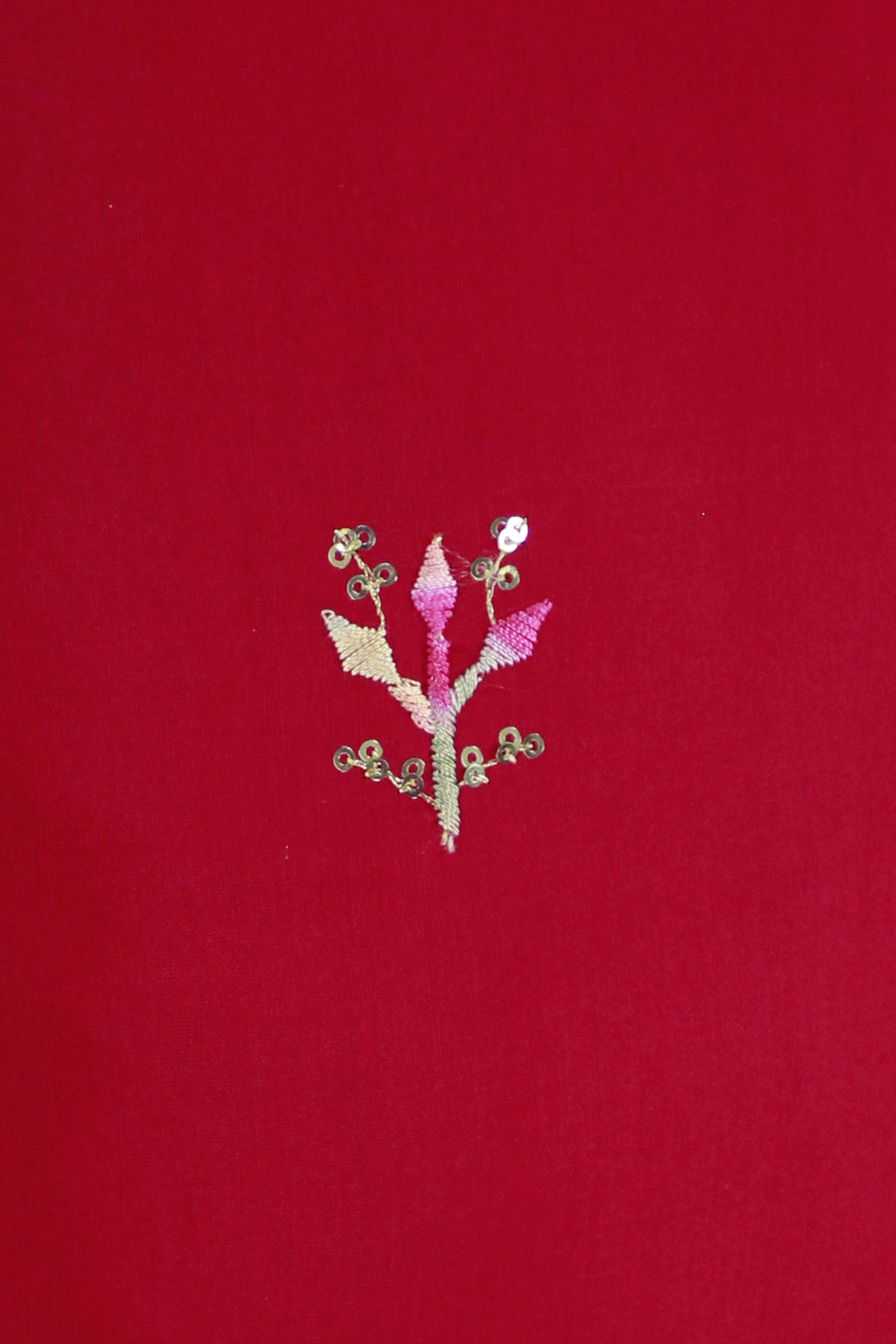 Elegant Dark Pink Roman Silk 3-Piece Kurta Set