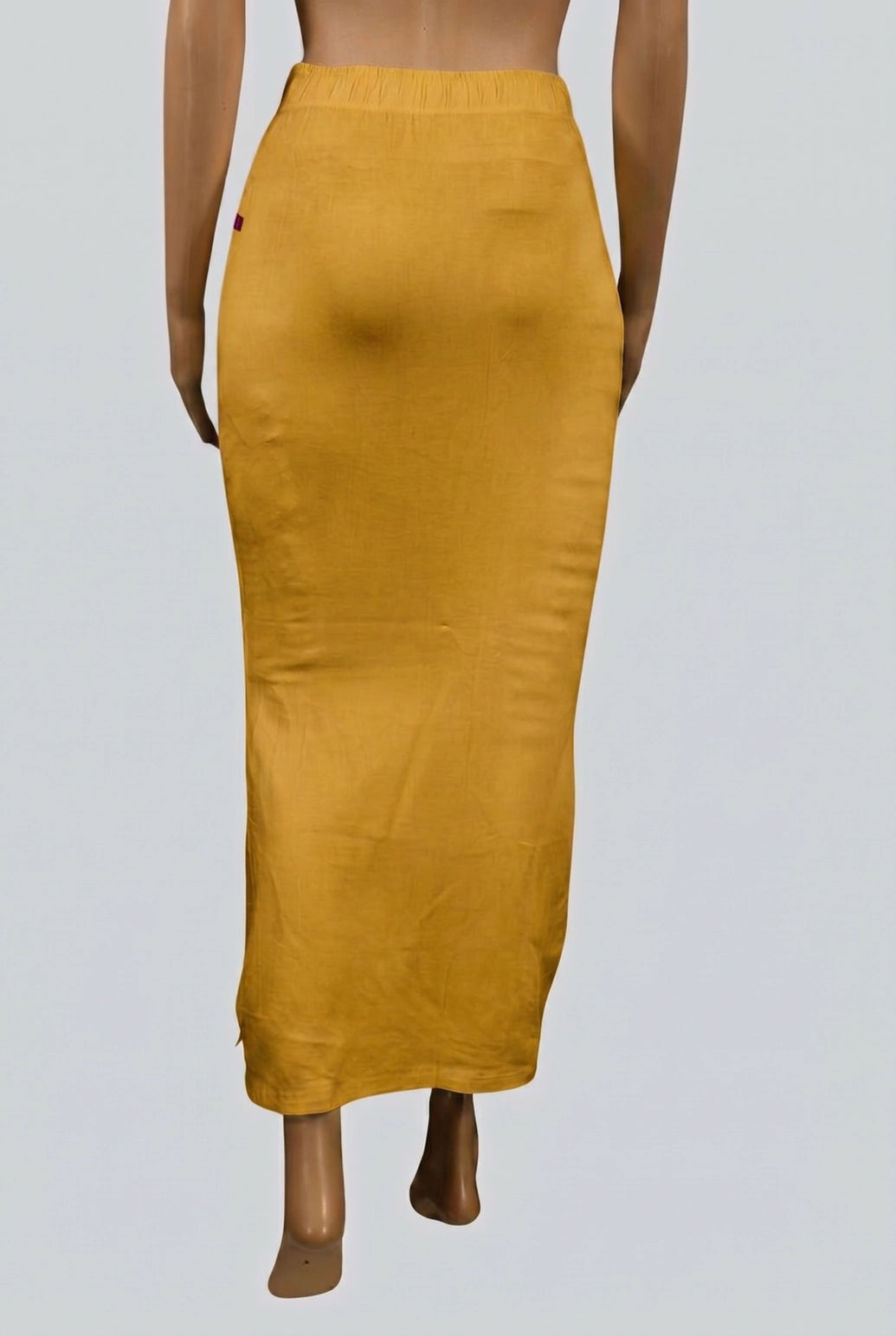 Yellow Shapeware Petticoat with Side Cut for Saree & Dress Styling