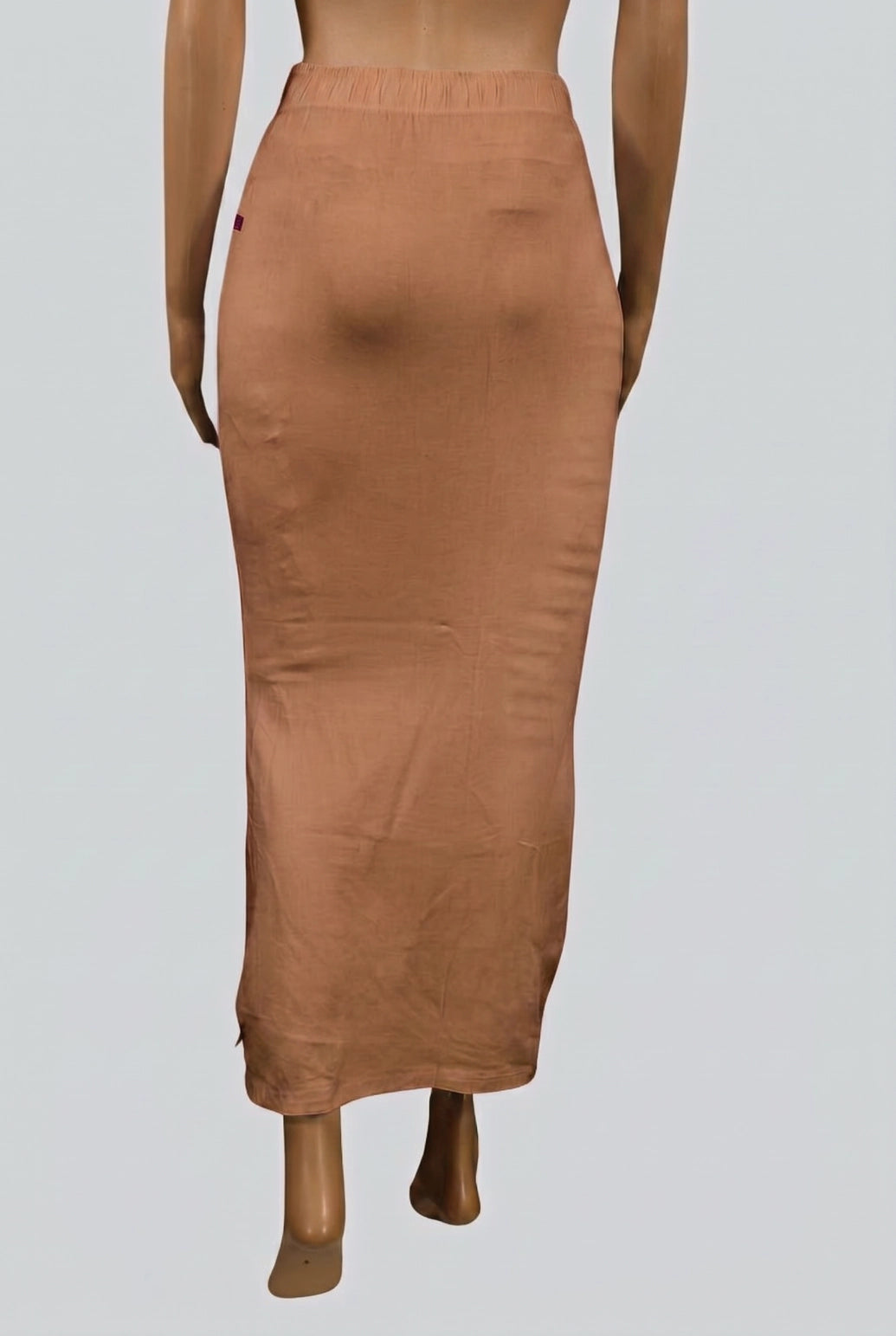Brown Shapewear Petticoat with Side Cut for Saree and Traditional Wear