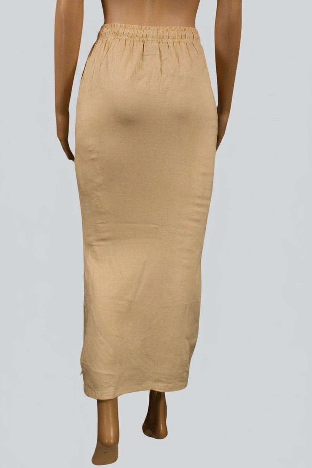 Beige 4 Way Lycra Shapewear Inskirt Slip Skirt for Women - Comfortable High Waist