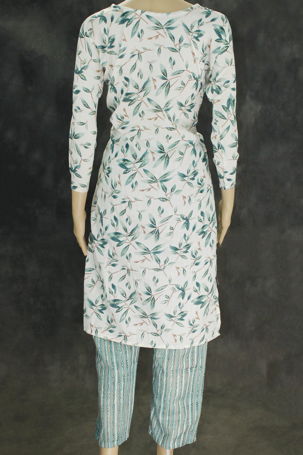 Cotton 2 piece kurta set, Kurti and Pant with Elastic, Rayon cotton fabric Kurti and Pant , kurti comes with beautiful printed Leaf design