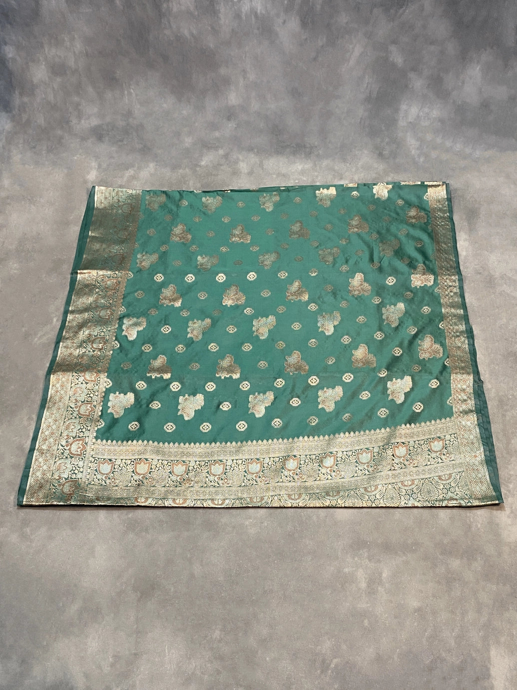 Dark Green Soft Silk Marathi Tadka Zari Floral Saree with Rich Pallu and Matching Blouse