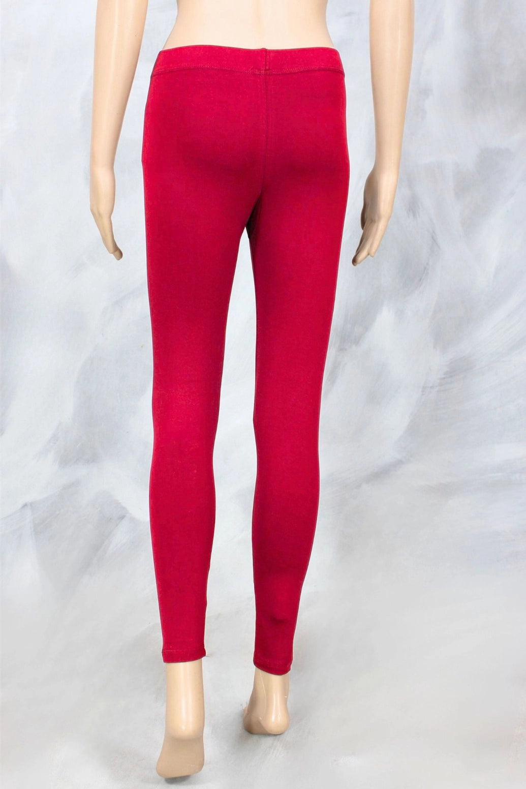 Women’s Cherry Ankle-Length 4-Way Lycra Leggings with Smooth Silicon Wash Finish