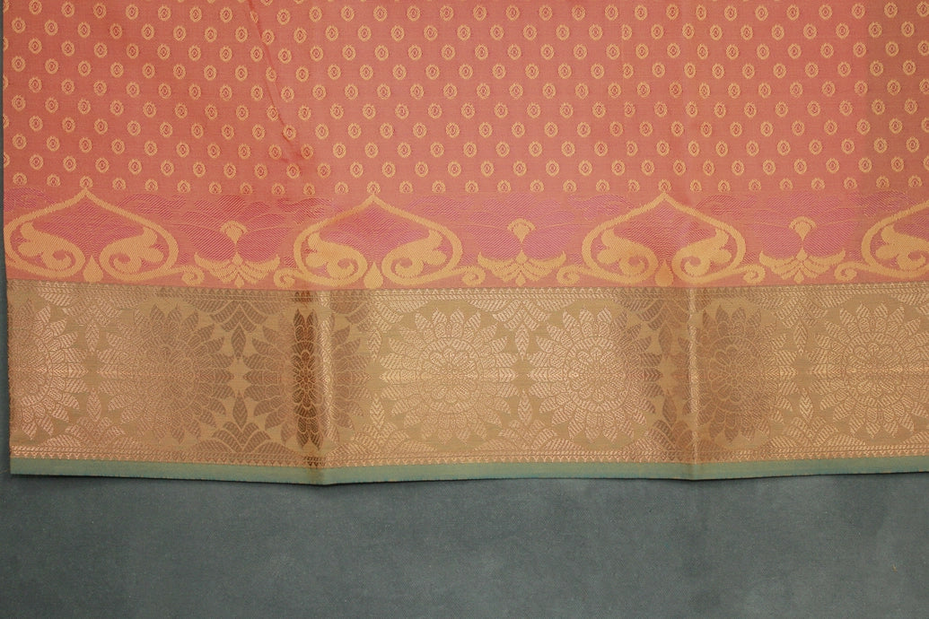 Orange Emboss Silk Saree with Traditional Border Design, Semi Silk Festive Wear for Women