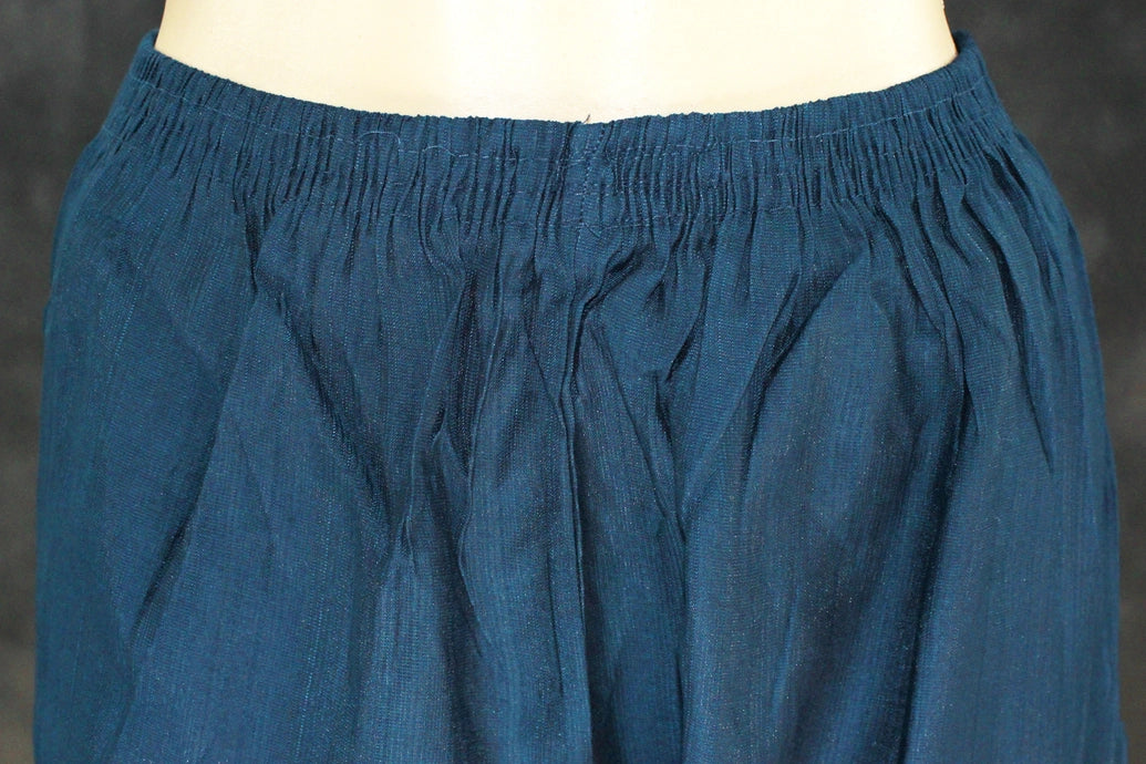 Cotton Peacock Blue Kurta Set with Floral Design