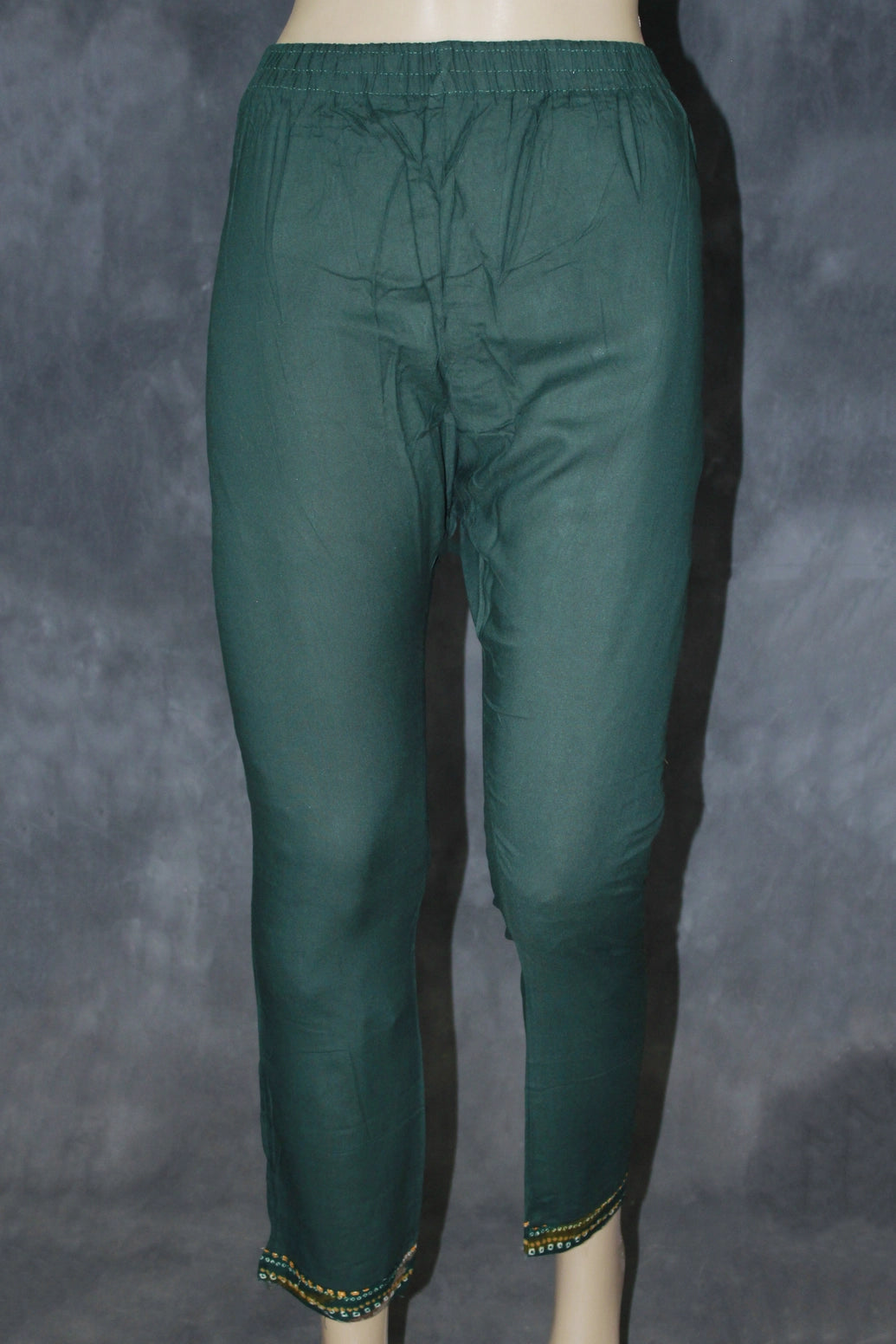 Olive Green Cotton Kurta Set with Floral Print