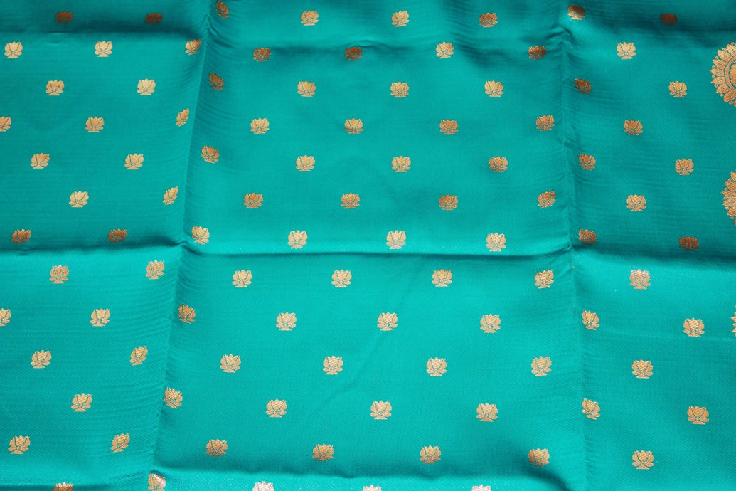 Rama Green Paithani Pure Silk Saree With Peacock Pallu Zari Woven Border Design