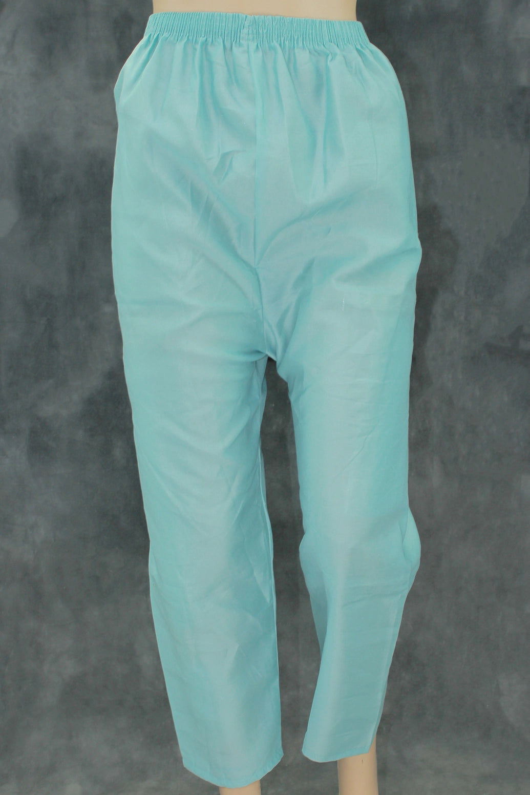 Pastel Blue Roman Silk 3-Piece Kurti Set with V Neck, Elastic Pant & Organza Zari Dupatta