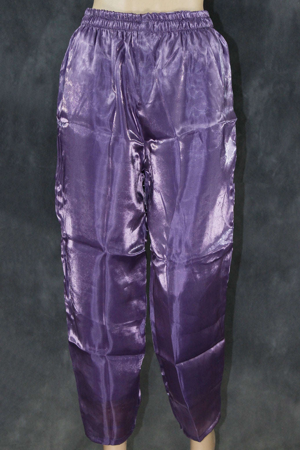 Purple Rayon Silk Embroidered Kurti Set - 2-Piece Top with Elastic Pant