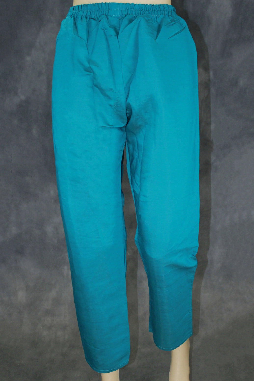 Elegant Teal Roman Silk 3 Piece Set with Digital Dupatta