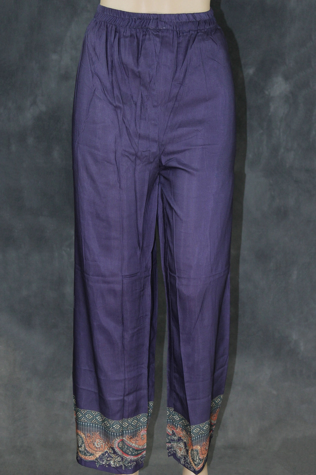 Violet Designer Crepe 3-Piece Salwar Suit with Stone & Mirror Work