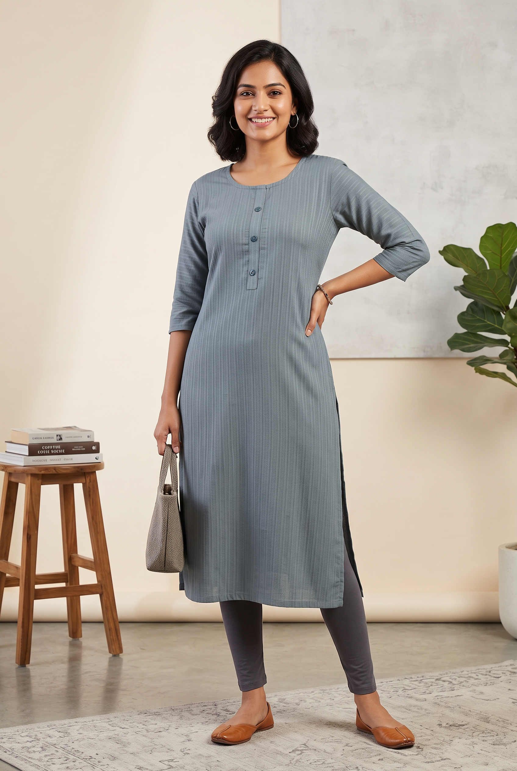 Rayon Kurti – Lightweight Popcorn Fabric Casual Wear