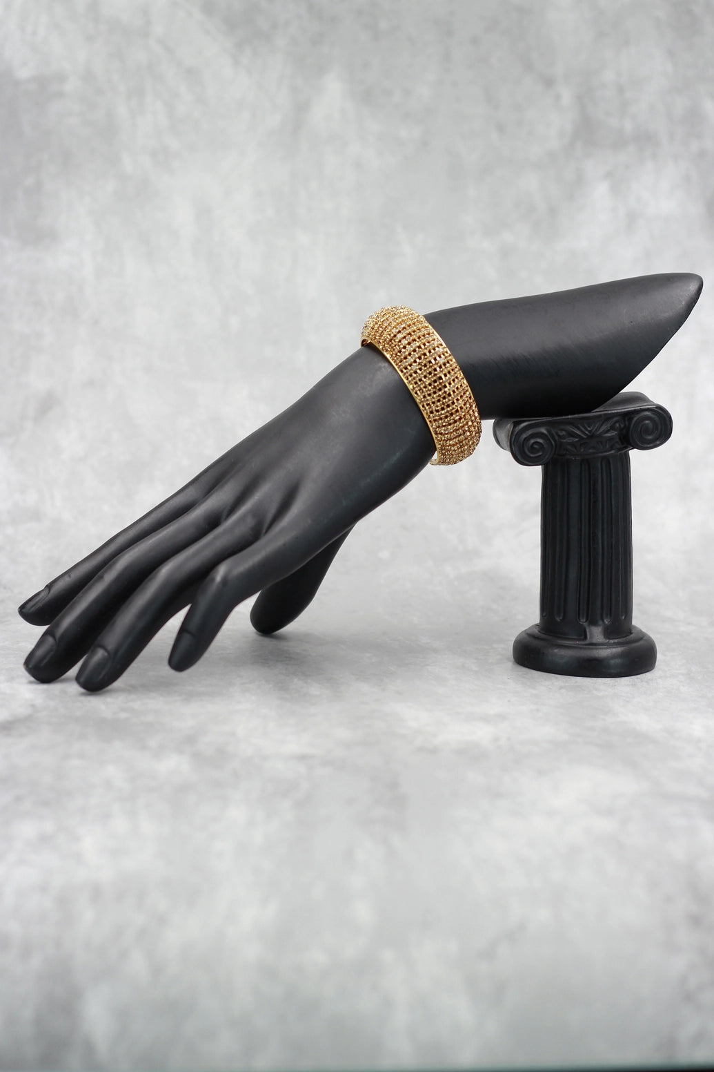 Elegant Gold-Tone Textured Bangles for Festive Wear - Gold