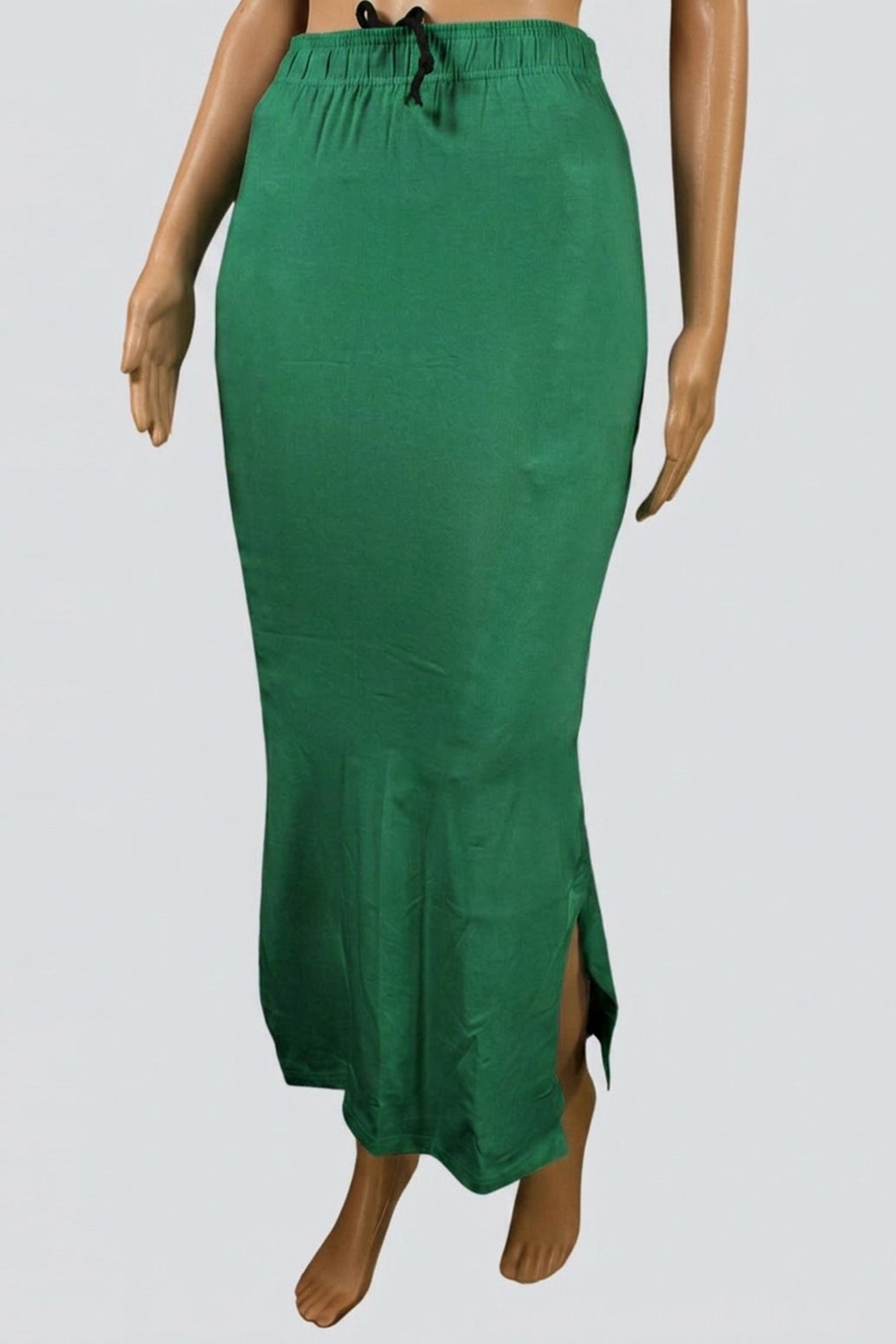 Pakistan Green 4 Way Lycra Shapewear Inskirt for Women with Stretch Waist and Long Length - Pakistan Green