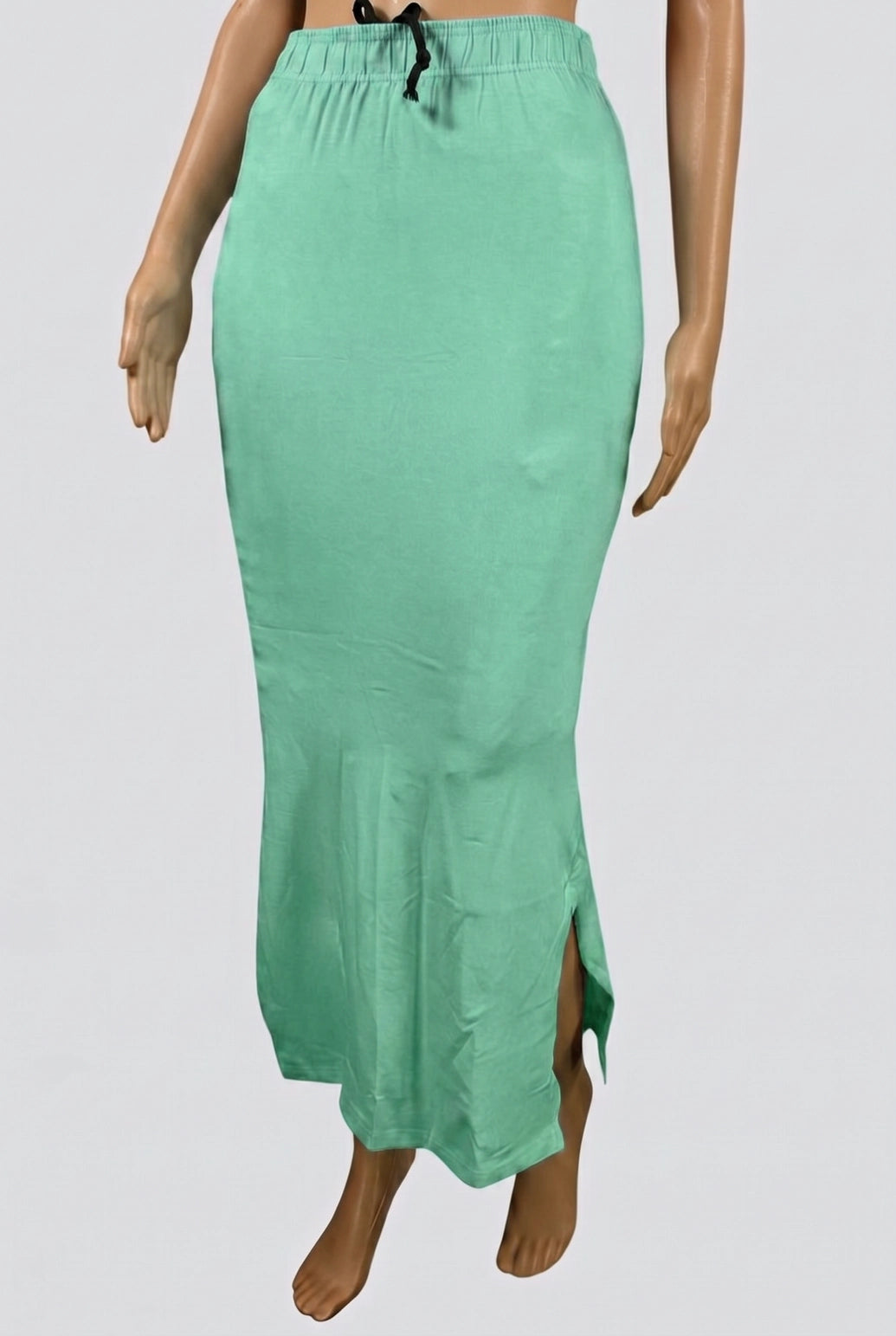 Mint Green Shapewear Petticoat with Side Cut for Women - Waist 28, Length 37.5 in - Mint Green