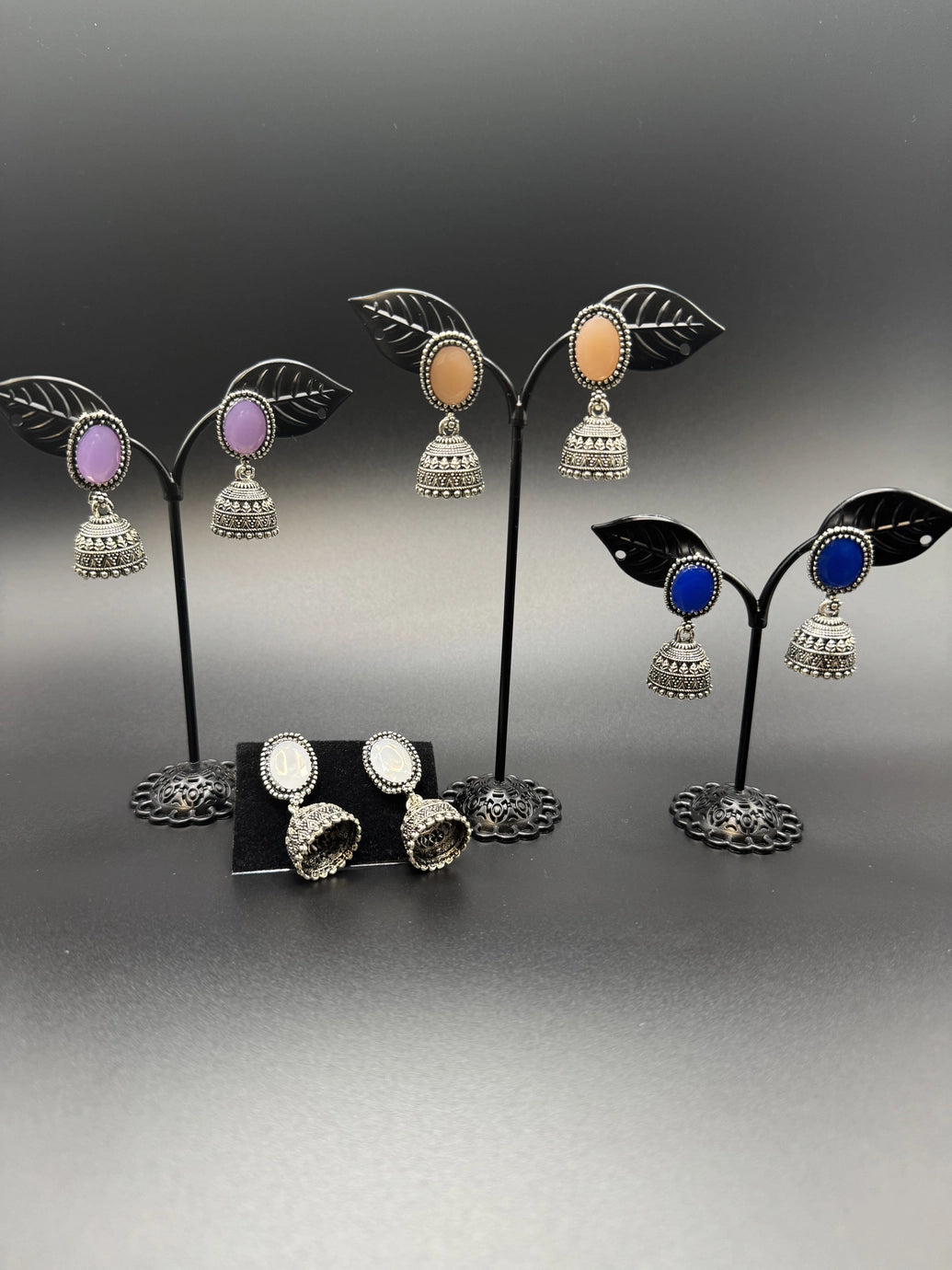 Oxidized Silver Jhumka Earrings for Women - Stylish Traditional Jewelry Jewelry JCS Fashions