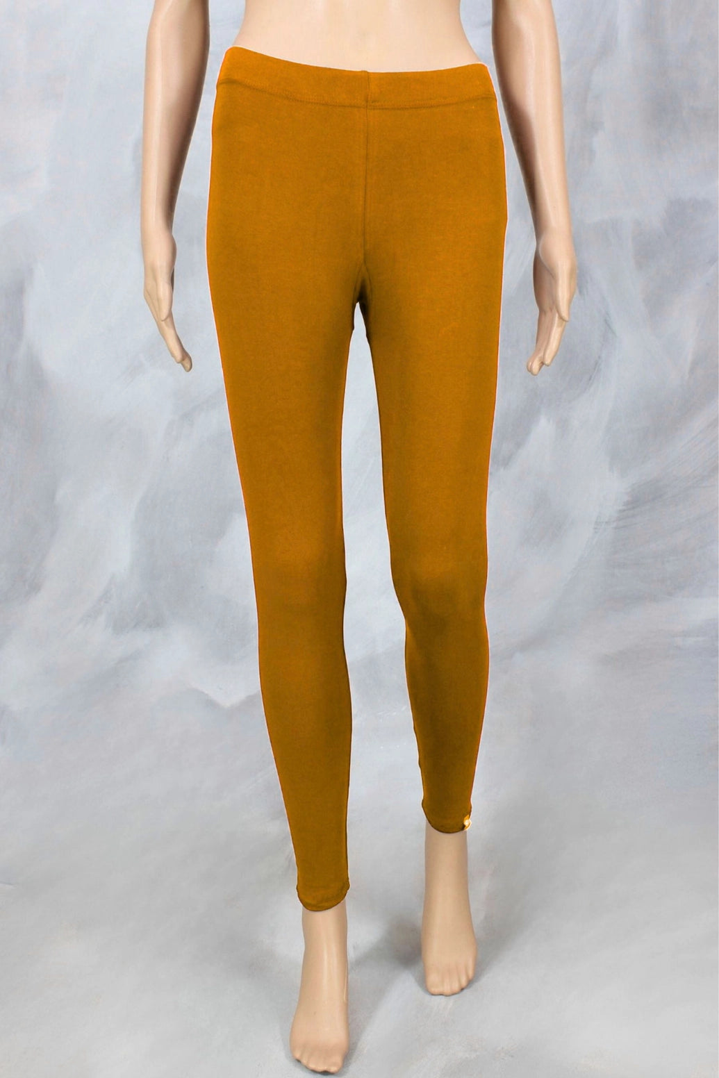 Mustard Ankle Length Lycra Leggings for Women, 4-Way Stretch Smooth Finish - Mustard