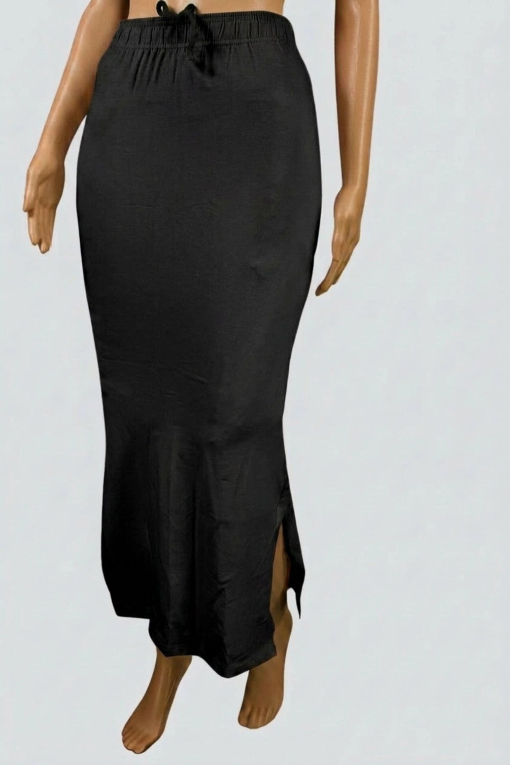 Black 4-Way Lycra Shapewear Inskirt for Women - Slim Fit Body Shaping Underskirt - Black