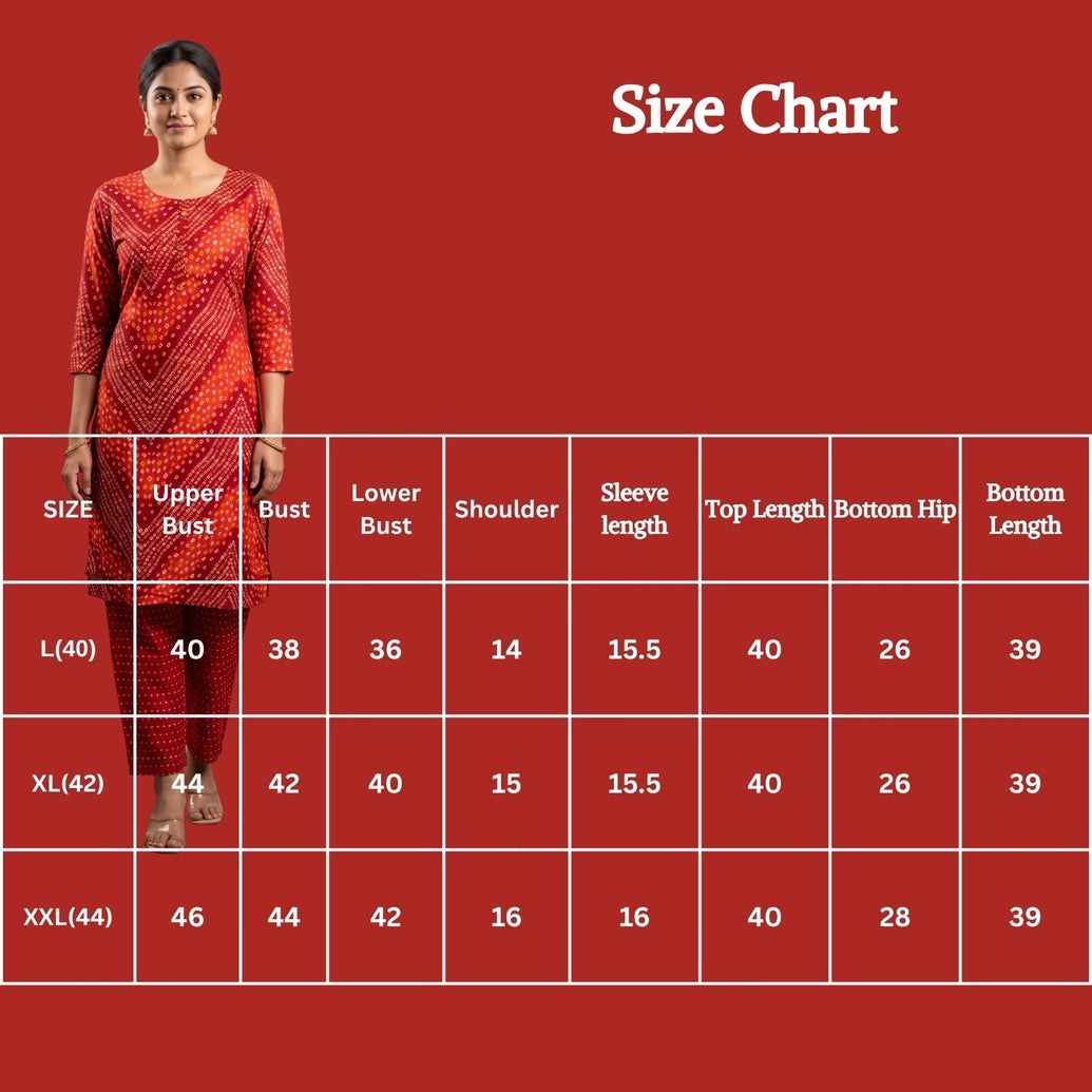 Maroon Rayon 2-Piece Geometric Foil Print Kurti with Elastic Pant Set for Women