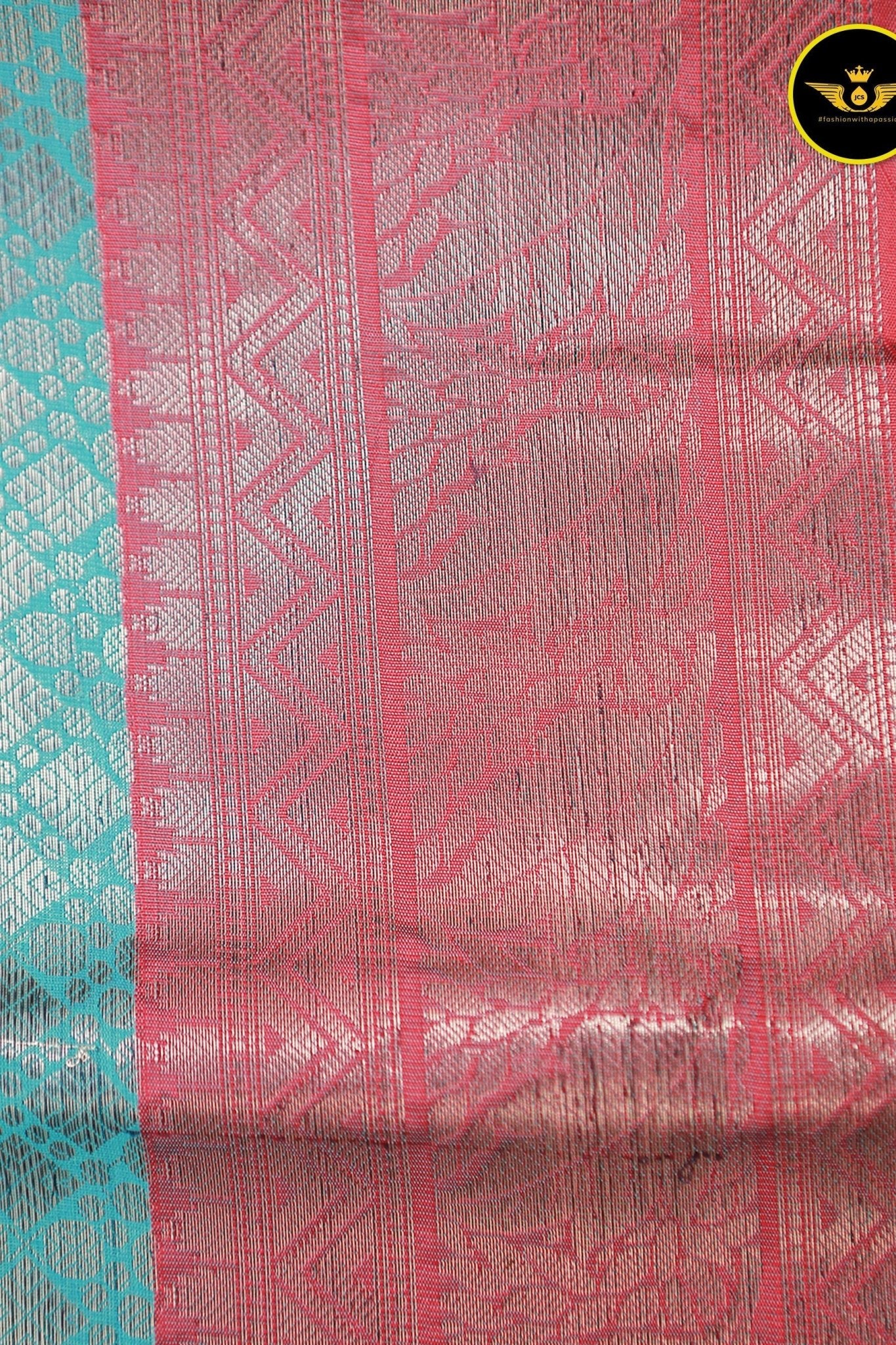 Antique Zari Borders & Contrasting Pallu: Semi Silk Saree Saree JCS Fashions
