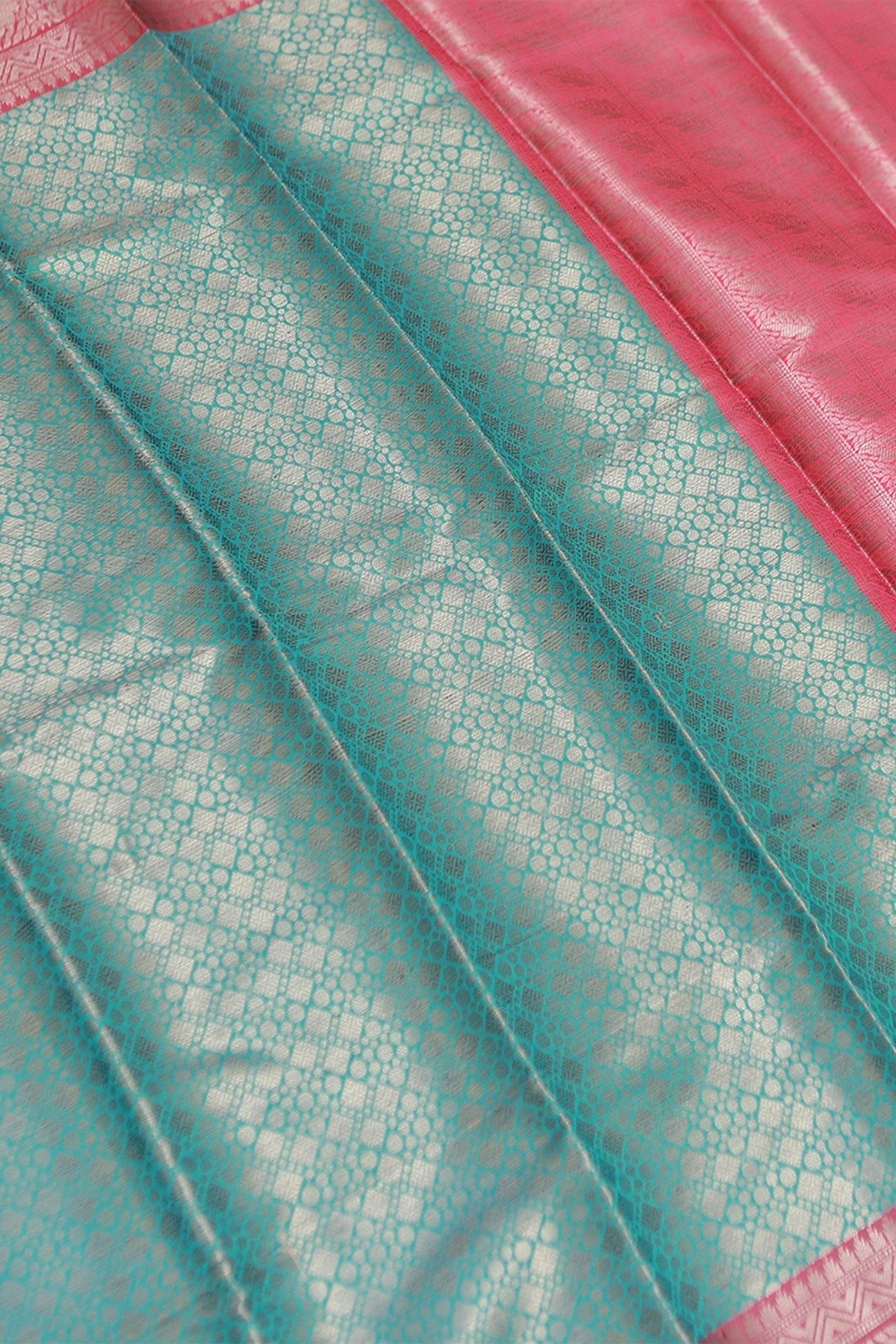 Antique Zari Borders & Contrasting Pallu: Semi Silk Saree Saree JCS Fashions