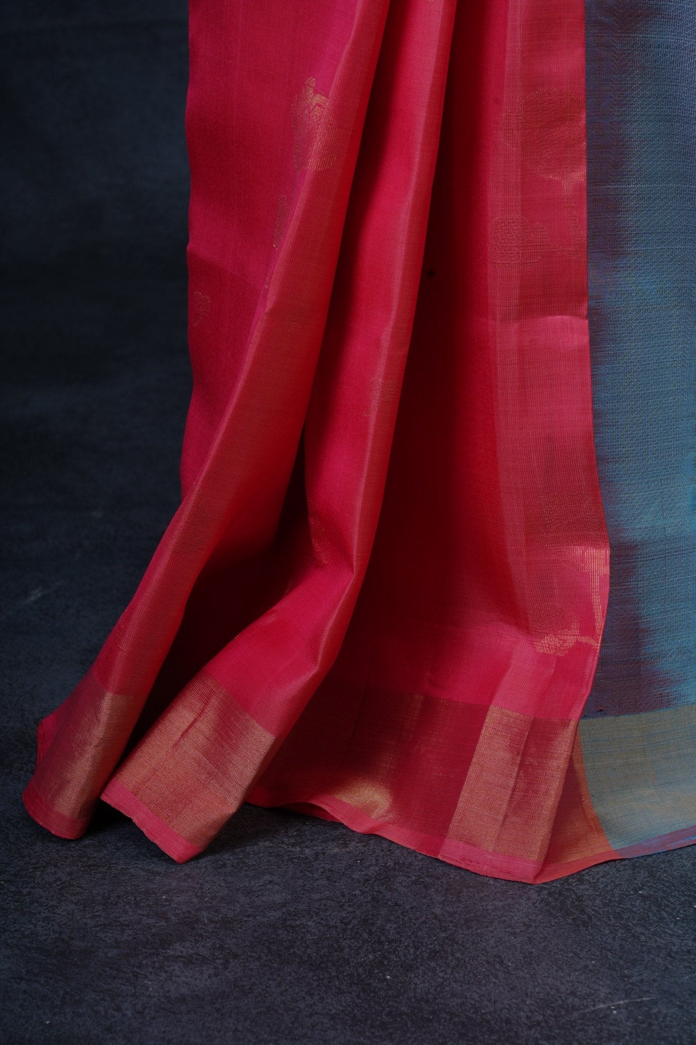 Authentic Handloom Kanchi Pattu Saree, Rich Motifs Saree JCS Fashions