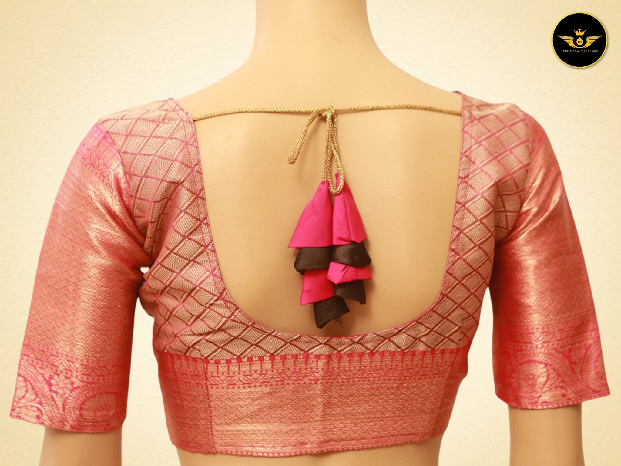 Banarasi Handloom Saree with All Over Zari & Designer Pallu, Beautiful Contrast Zari Work Border SAREE JCS Fashions