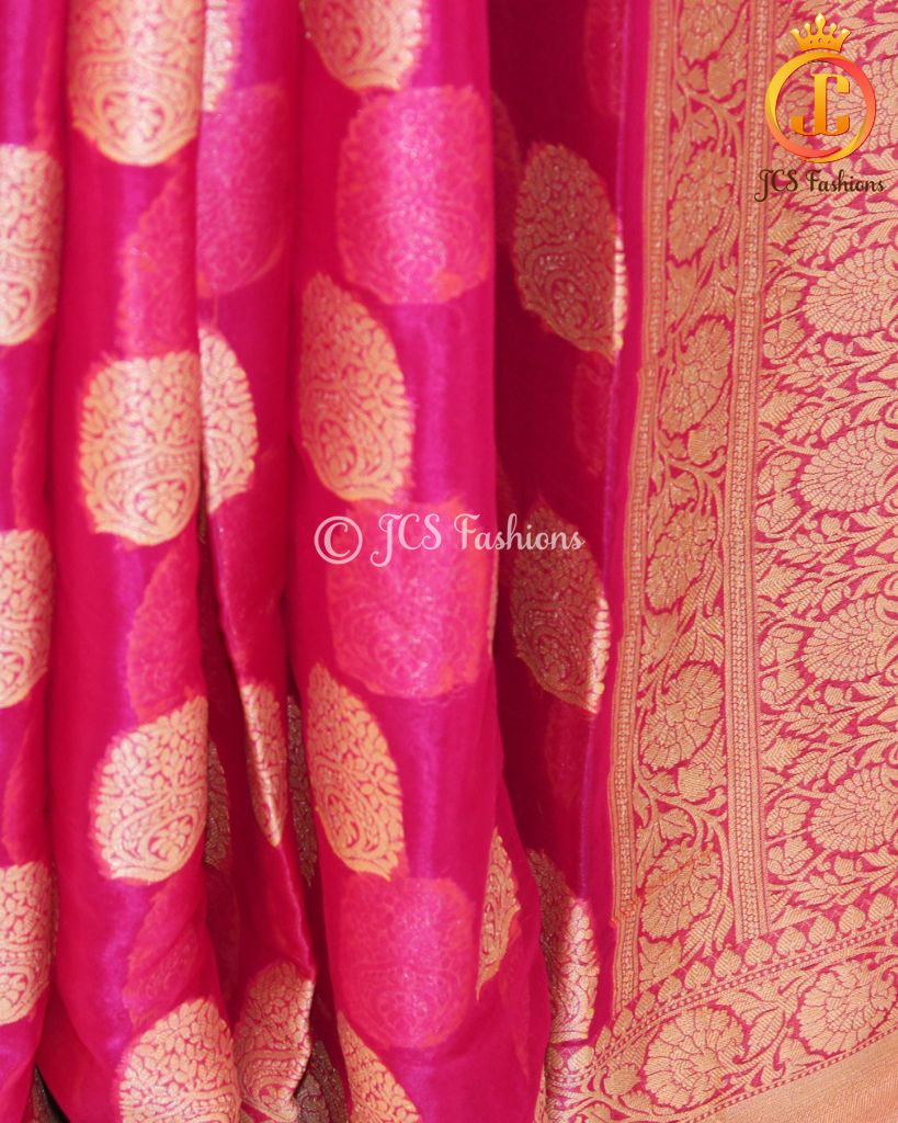 Banarasi Silk Saree, Fully Stitched Blouse SAREE JCS Fashions