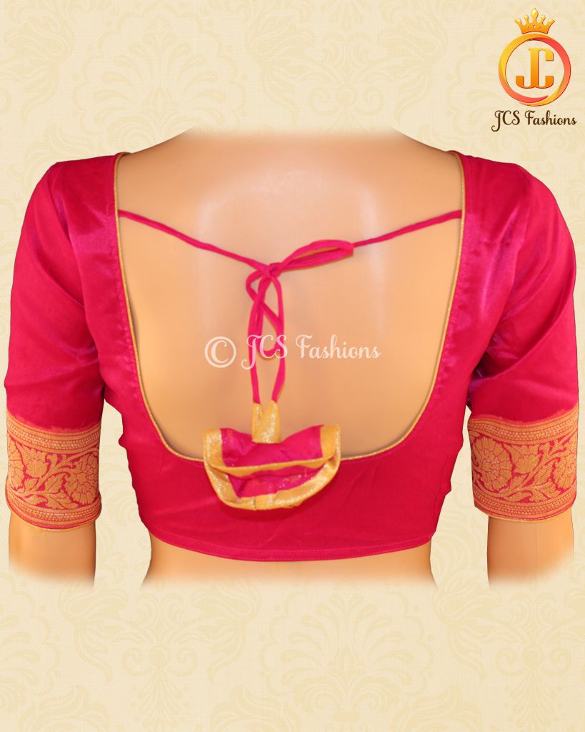 Banarasi Silk Saree, Fully Stitched Blouse SAREE JCS Fashions