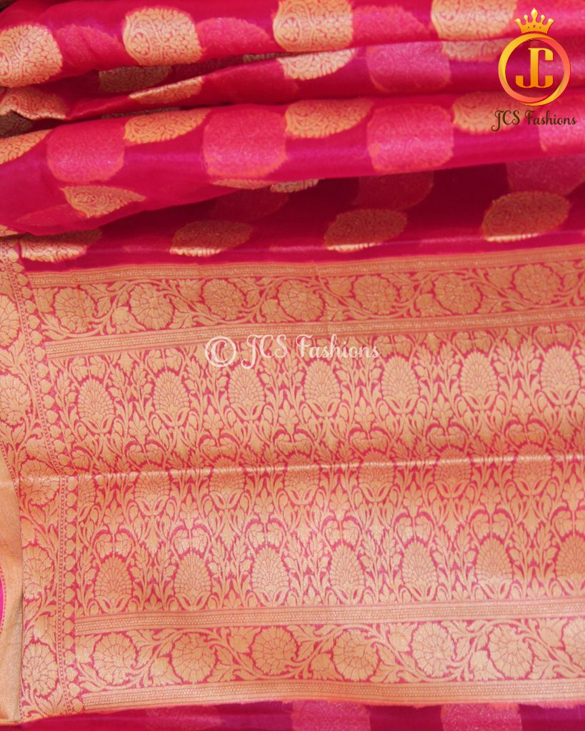 Banarasi Silk Saree, Fully Stitched Blouse SAREE JCS Fashions