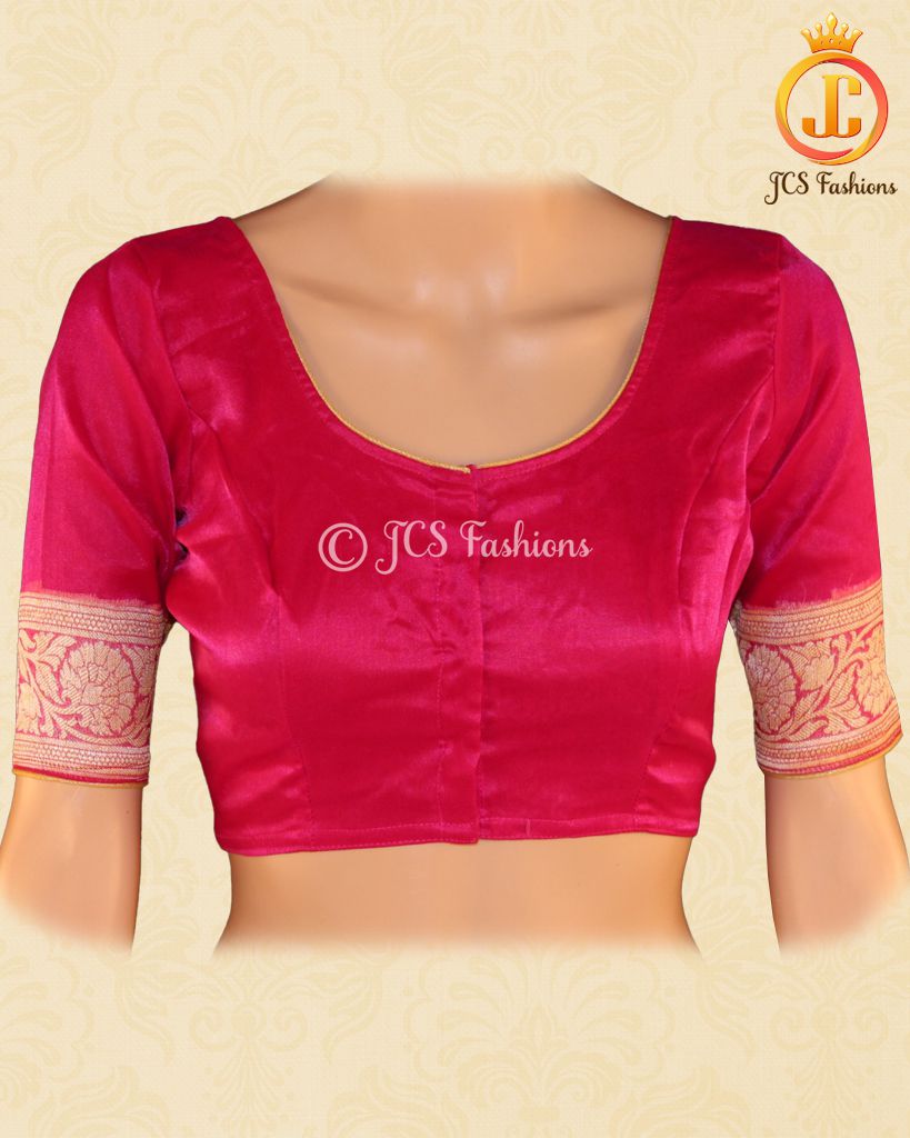 Banarasi Silk Saree, Fully Stitched Blouse SAREE JCS Fashions