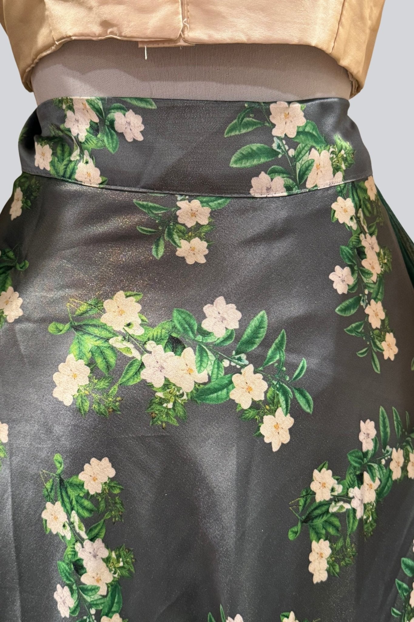 Beautiful Printed Taffeta Silk Lehenga with Crop top| Printed Design Lehenga JCS Fashions