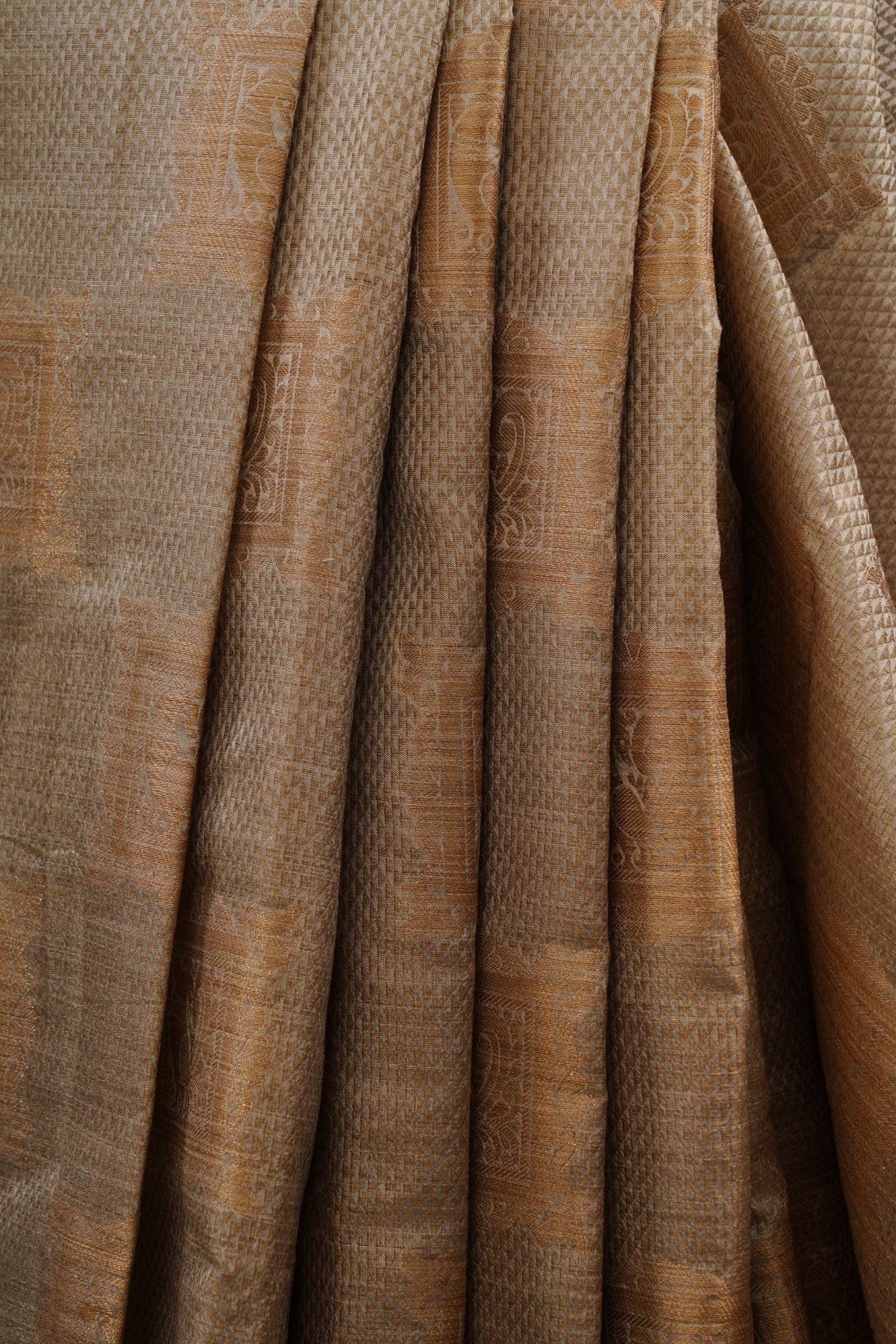 Beige Color Chanderi Silk Saree With Contrast Orange Color Blouse SAREE JCS Fashions